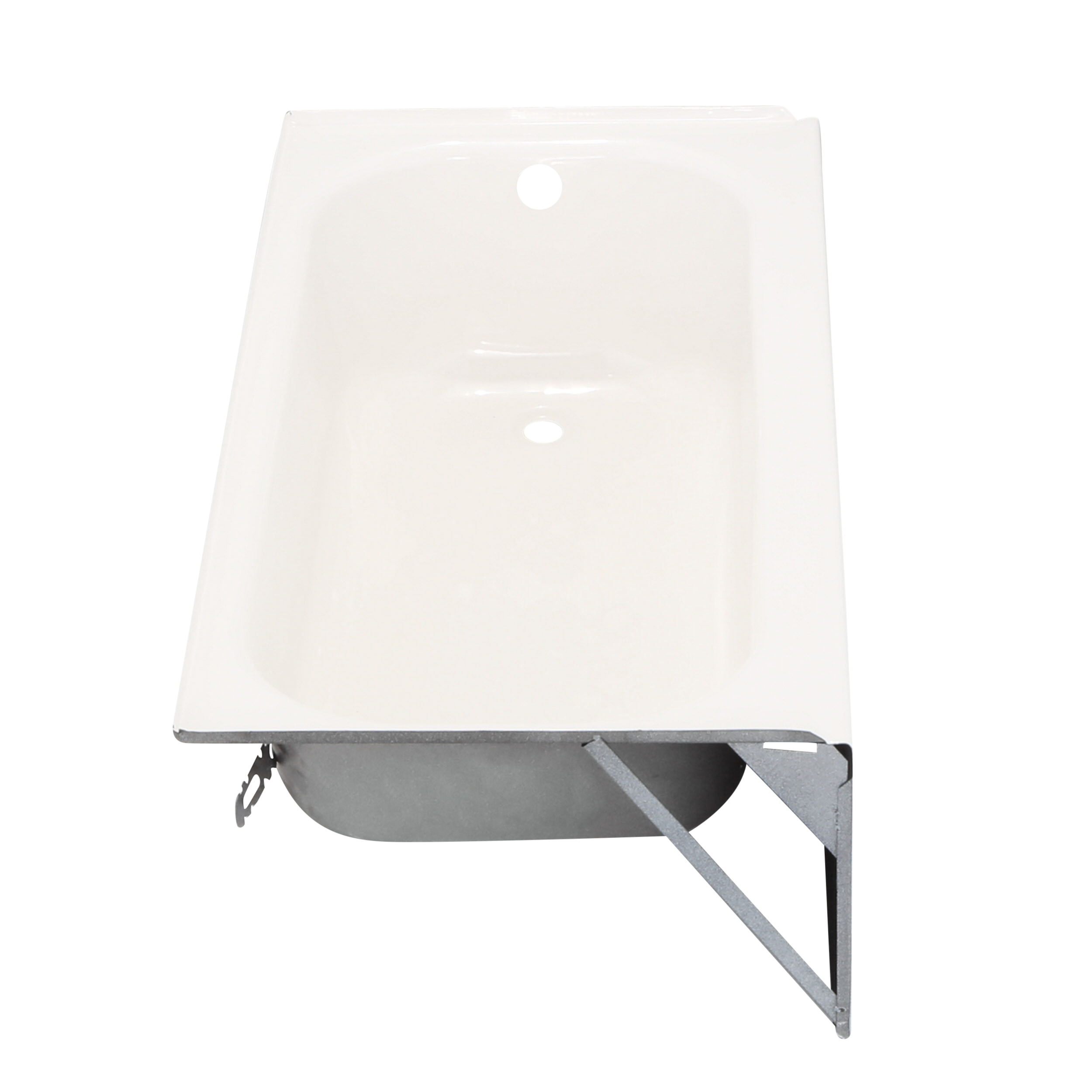 Maui 6030 Porcelain Enamel Alcove Right-Hand Drain Bathtub in White view 2