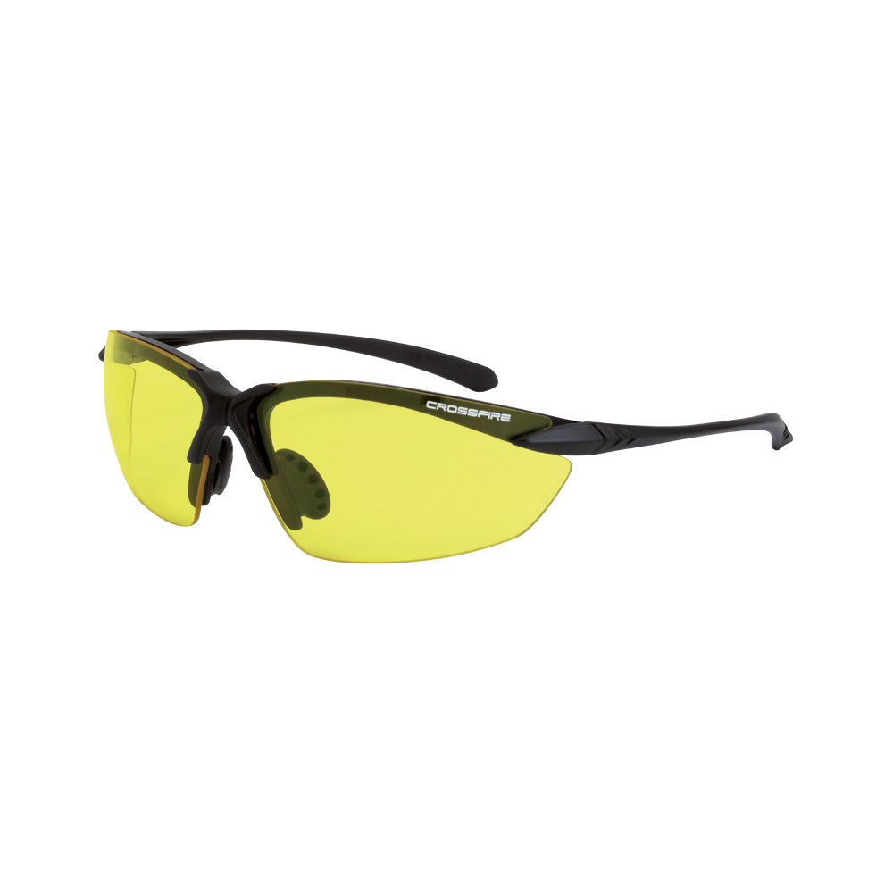 Sniper Premium Safety Eyewear - Matte Black Frame - Yellow Lens