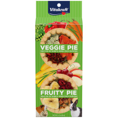 Image of Vitakraft Veggie & Fruity Pies Rabbit/Guinea Pig/Hamster Trt 2 Pies  1.27oz