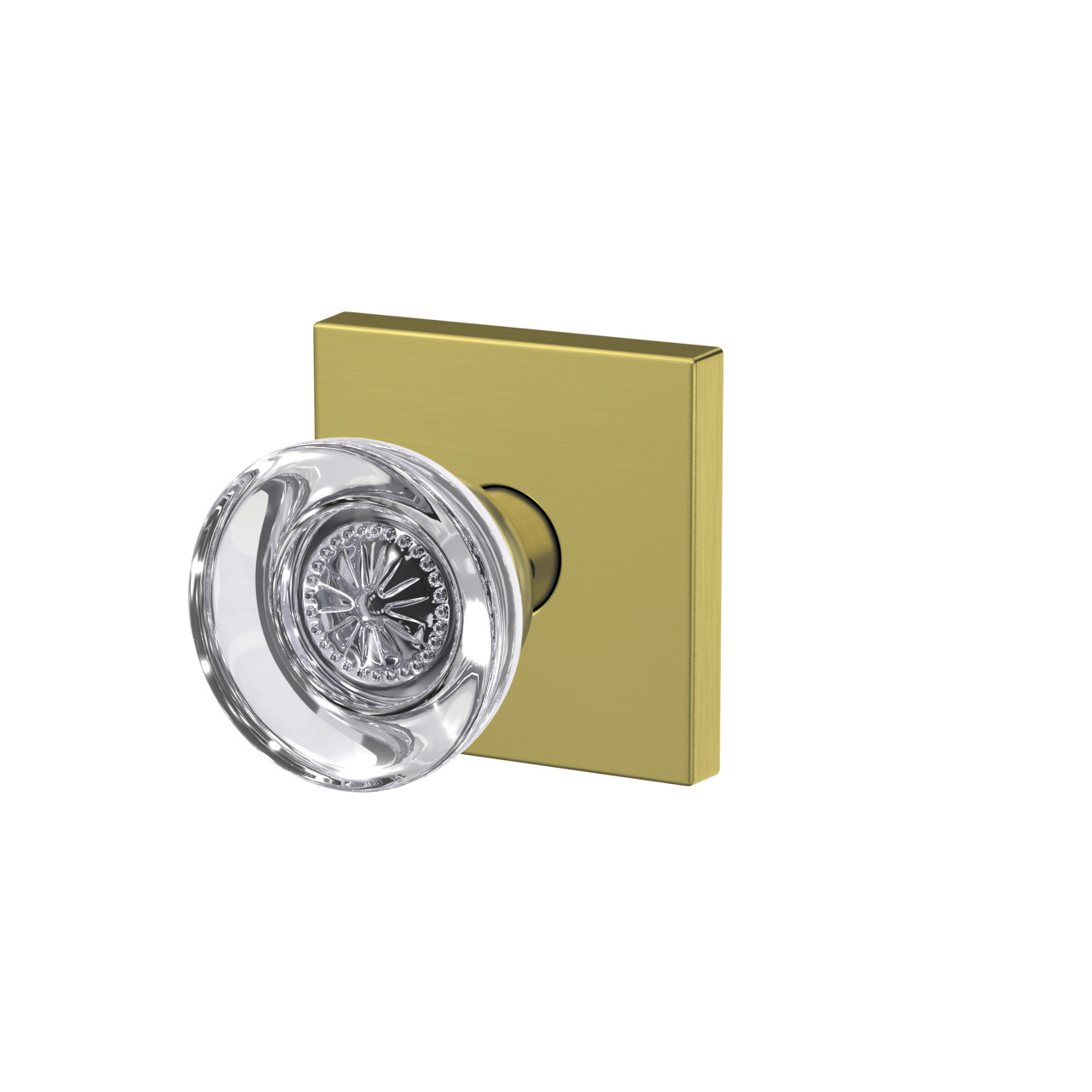 Custom Hobson Glass Knob Combined Interior Hall-Closet and Bed-Bath Lock