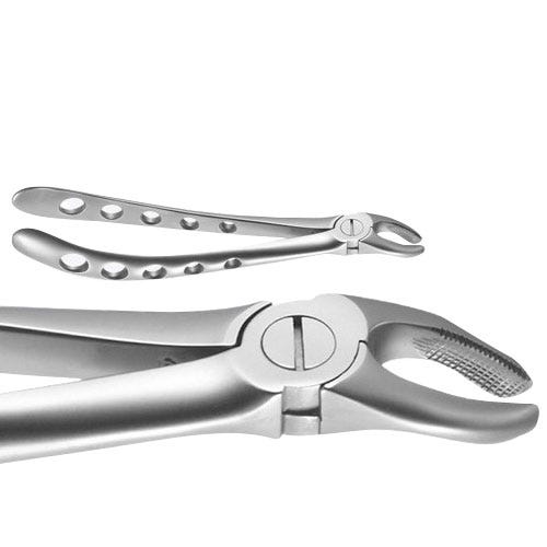 X-TRAC® Atraumatic Extraction Forceps, Left Upper Molar with 1 Notched Side and Cross Serrated Beaks