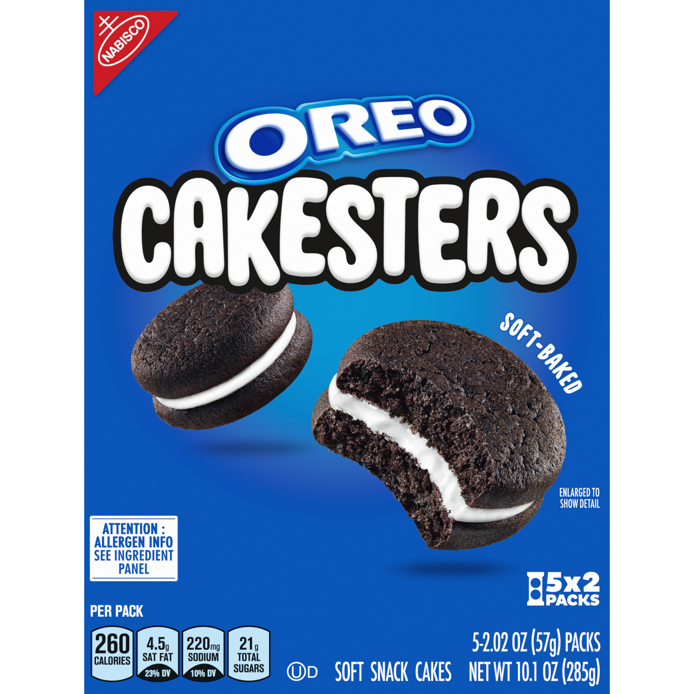 OREO Cakesters Soft Snack Cakes, 5 - 2.02 oz Snack Packs-thumbnail-1