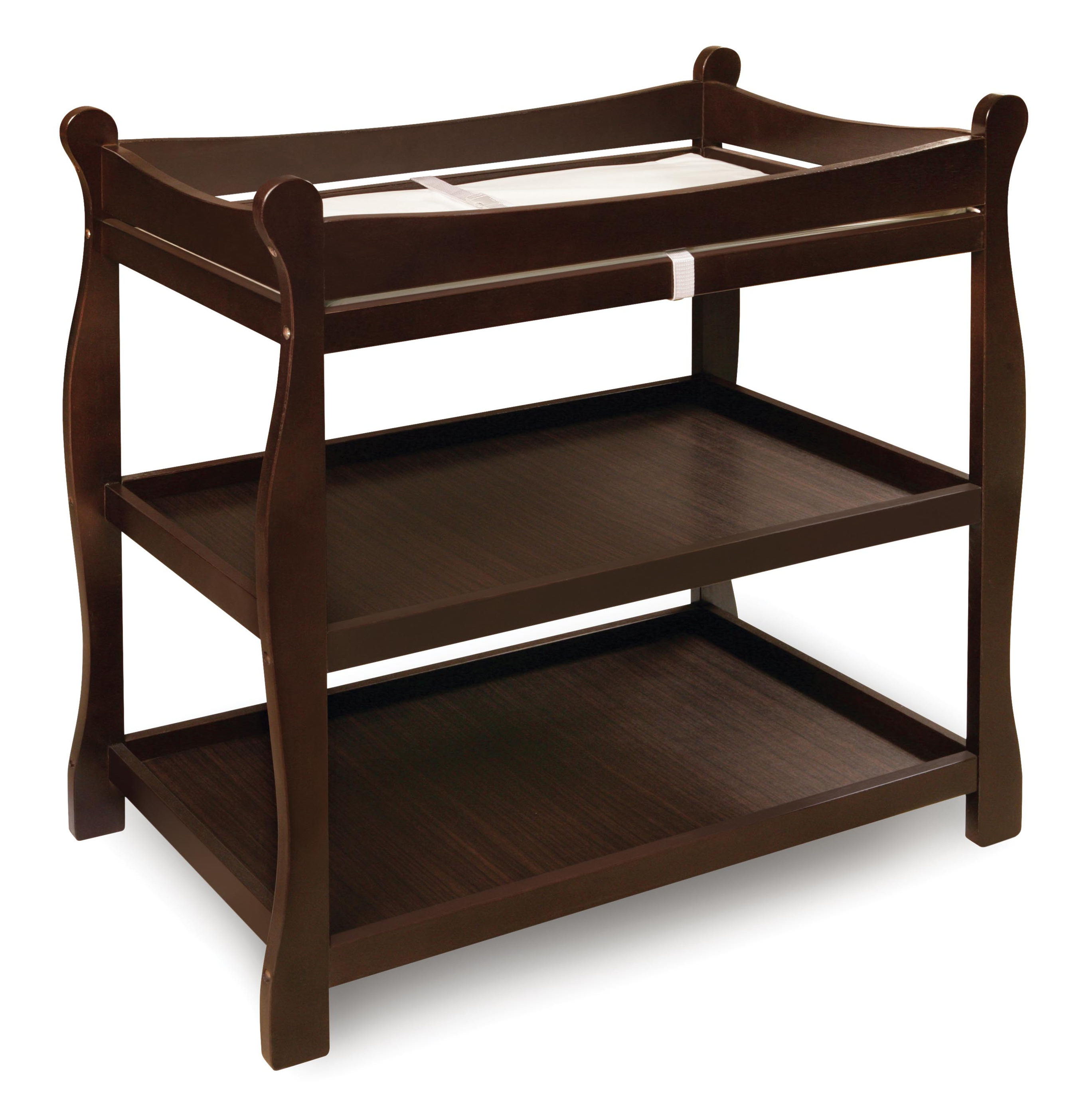 Sleigh Style Baby Changing Table - Espresso