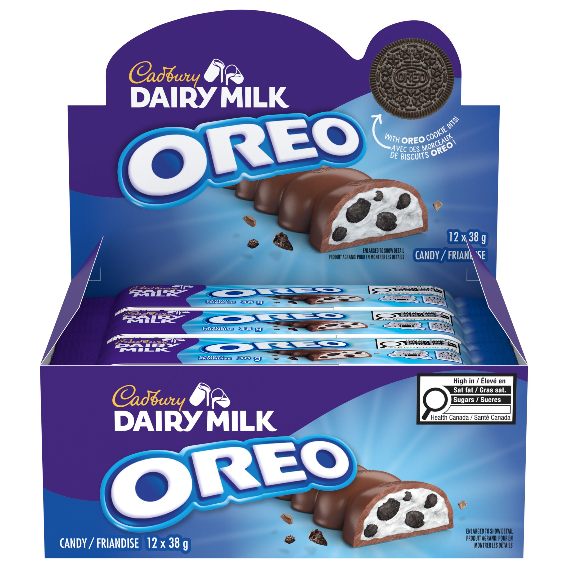 Cadbury Dairy Milk OREO 38g Bar (12Pk)-thumbnail-2