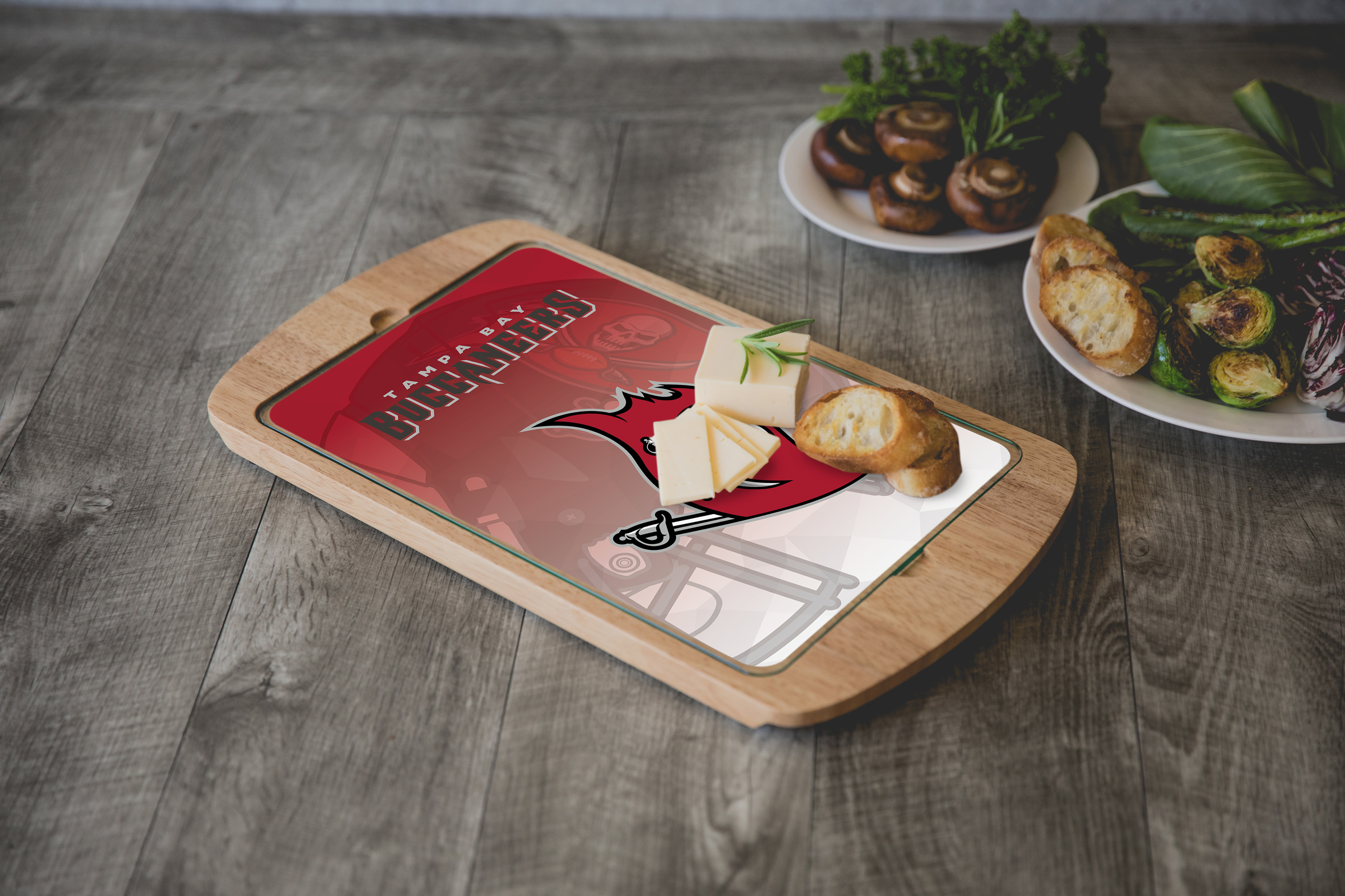 Tampa Bay Buccaneers - Billboard Glass Top Serving Tray