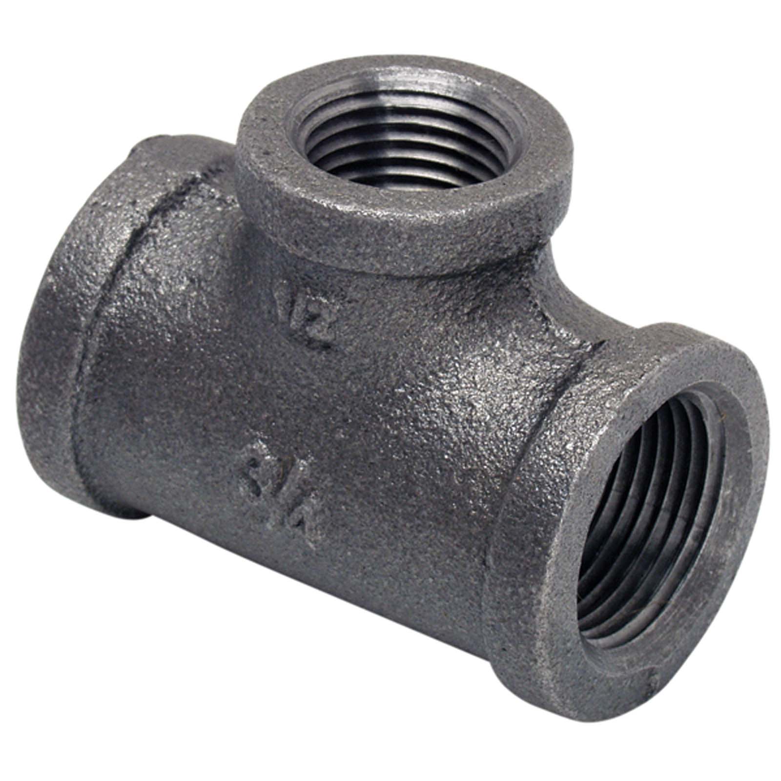 Wolverine Brass® 55146 BLACK IRON TEE 3/4X3/4X1/2FIP