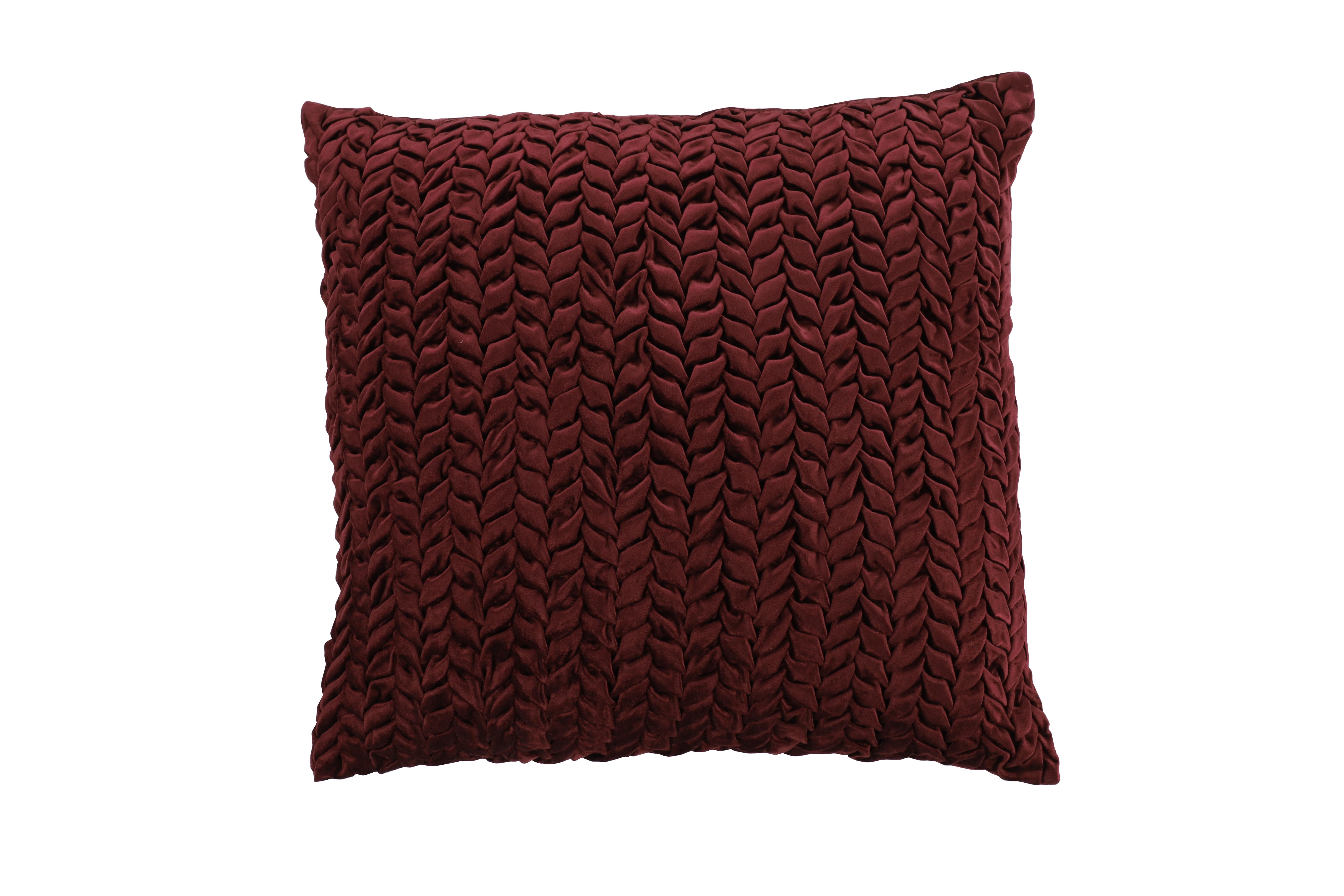 Red Fabric  Pillow Decorative, 26" x 6" x 26"