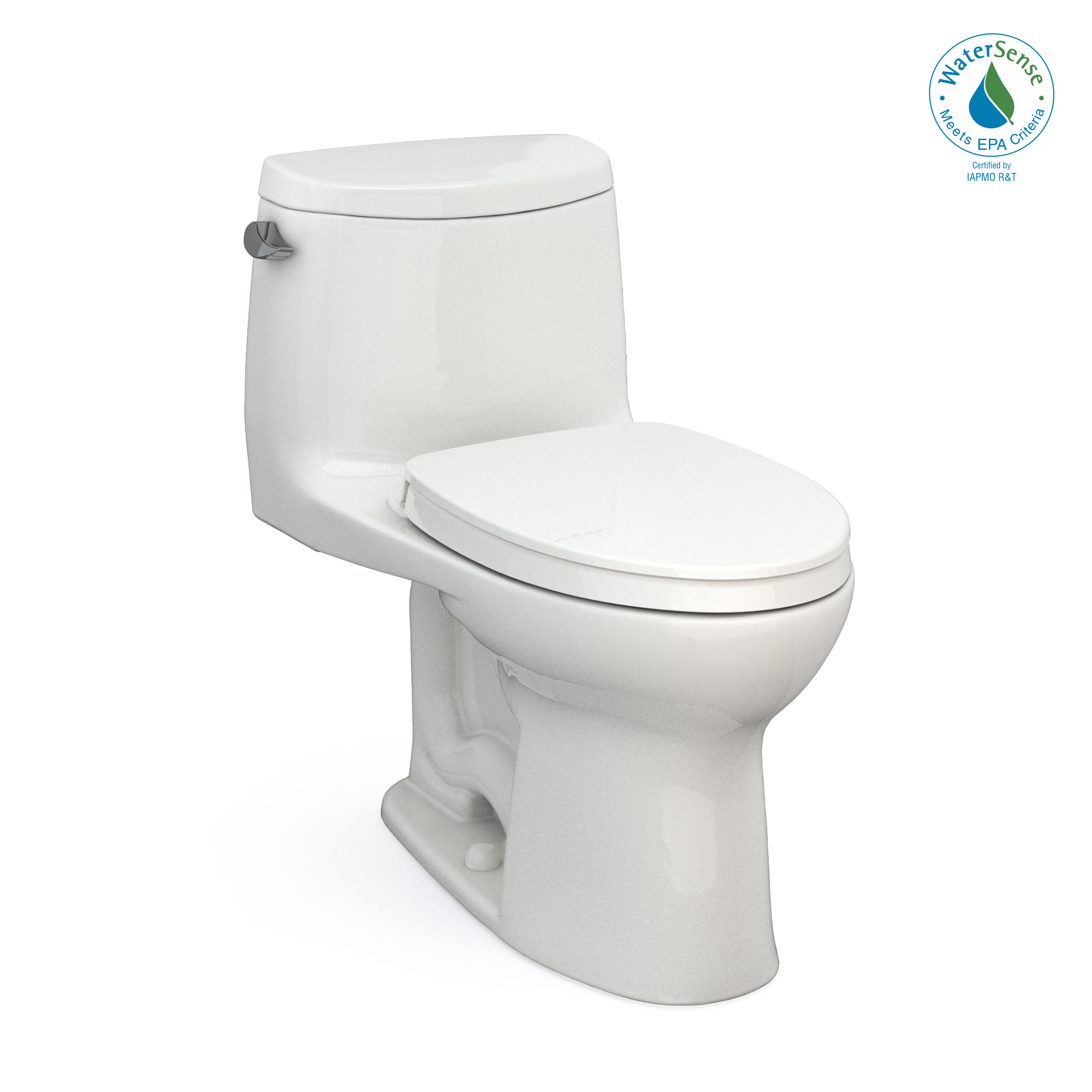 TOTO UltraMax II One-Piece Elongated 1.28 GPF Universal Height Toilet with CEFIONTECT and SS124 SoftClose Seat, WASHLET+ Ready, Colonial White, Vitreous China|Plastic, MS604124CEFG#11