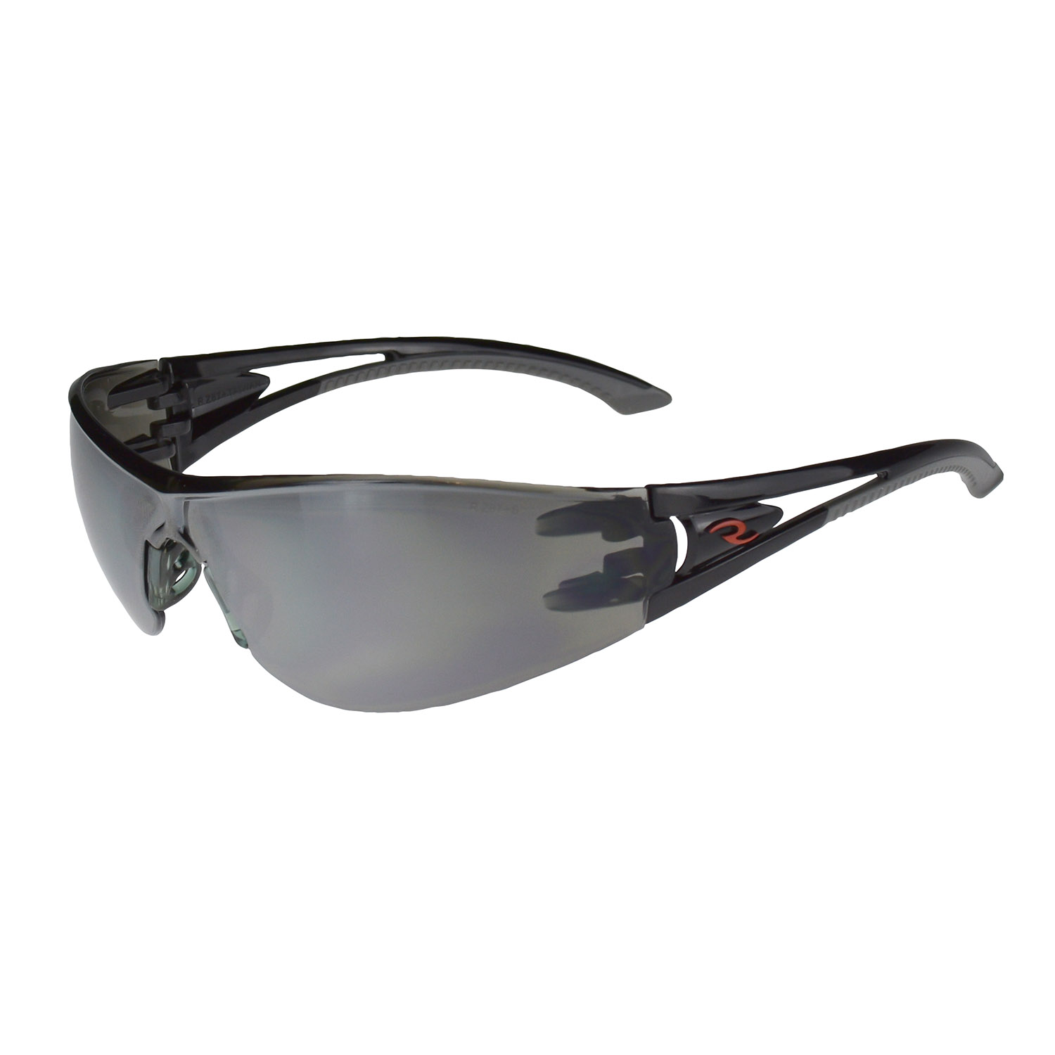Optima Safety Eyewear - Black Frame - Silver Mirror Lens