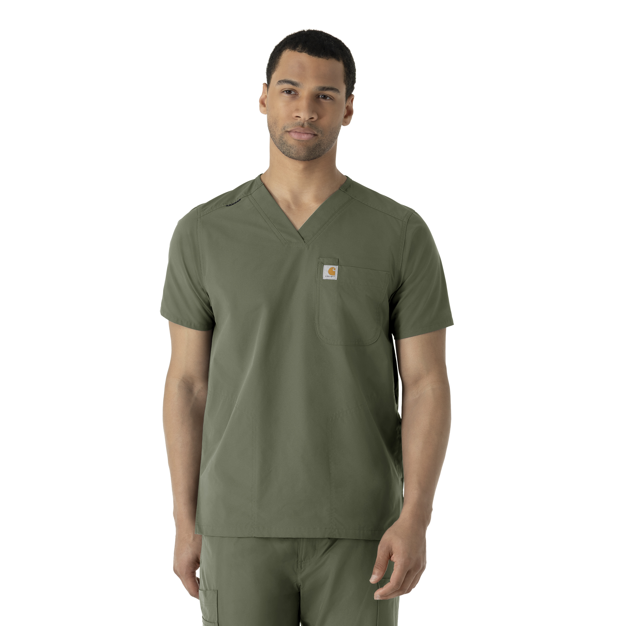 Carhartt Force Essentials Men&#8216;s V-Neck Shirttail Scrub Top-Carhartt