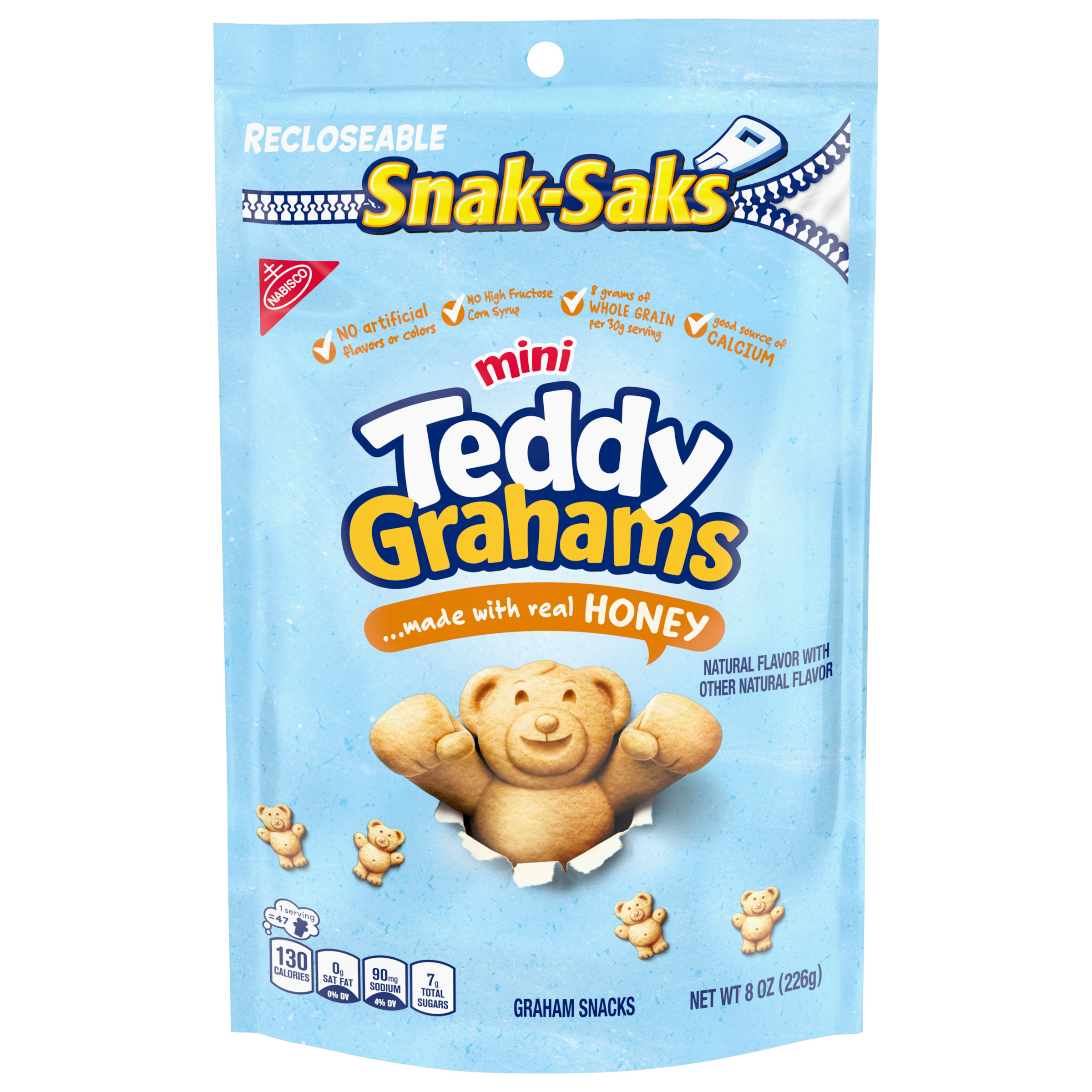 Teddy Grahams Honey Graham Snacks, 8 oz