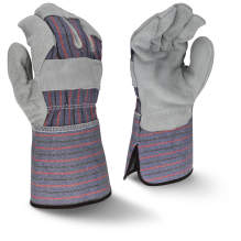Radians RWG3200G Regular Shoulder Gray Split Cowhide Leather Glove with Gauntlet Cuff