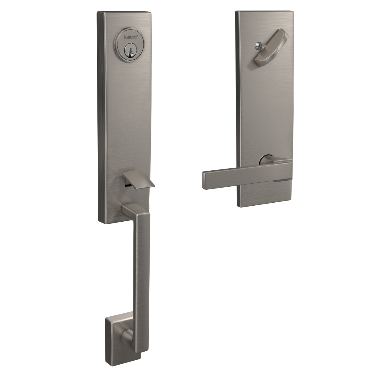 Custom 3/4 Trim Single Cylinder Handleset and Northbrook Lever with Century Trim