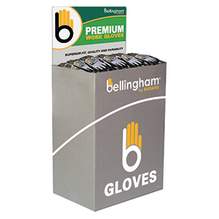 Bellingham BINBLACK2 Black™ Work Gloves Cardboard Half Bin, 72 Pairs