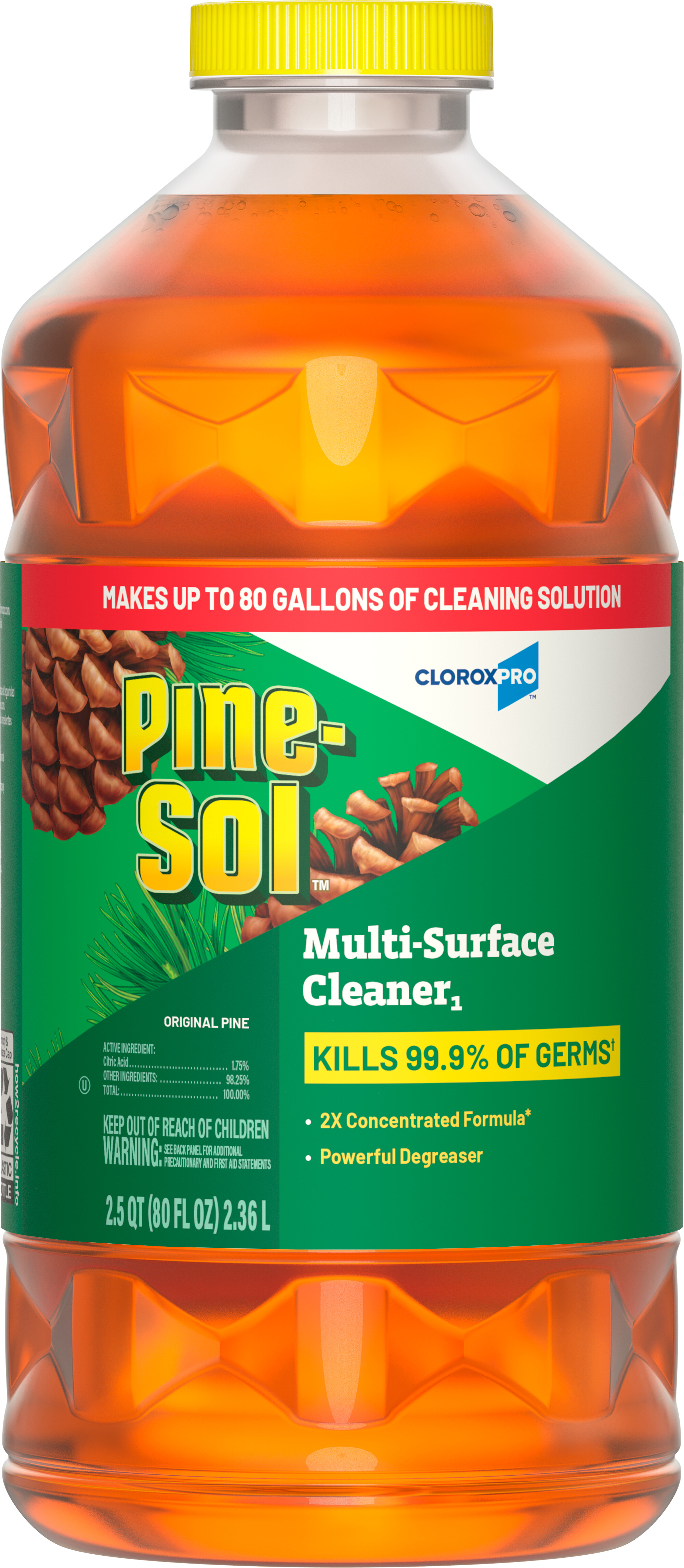 60606 Pine-Sol Multi-Surface Cleaner Disinfectant Original Pine Scent 3/80oz