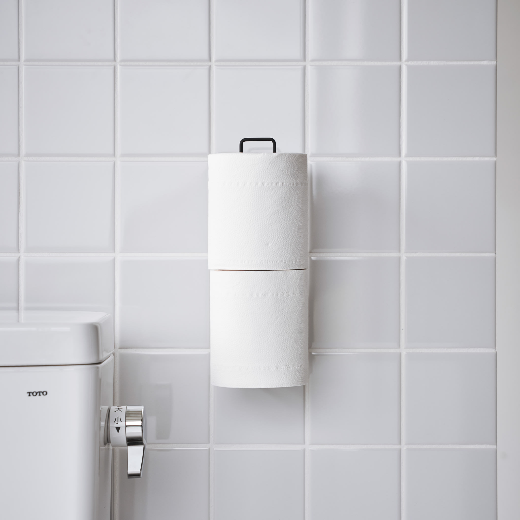 Film Hook Toilet Paper Holder : Floating Storage