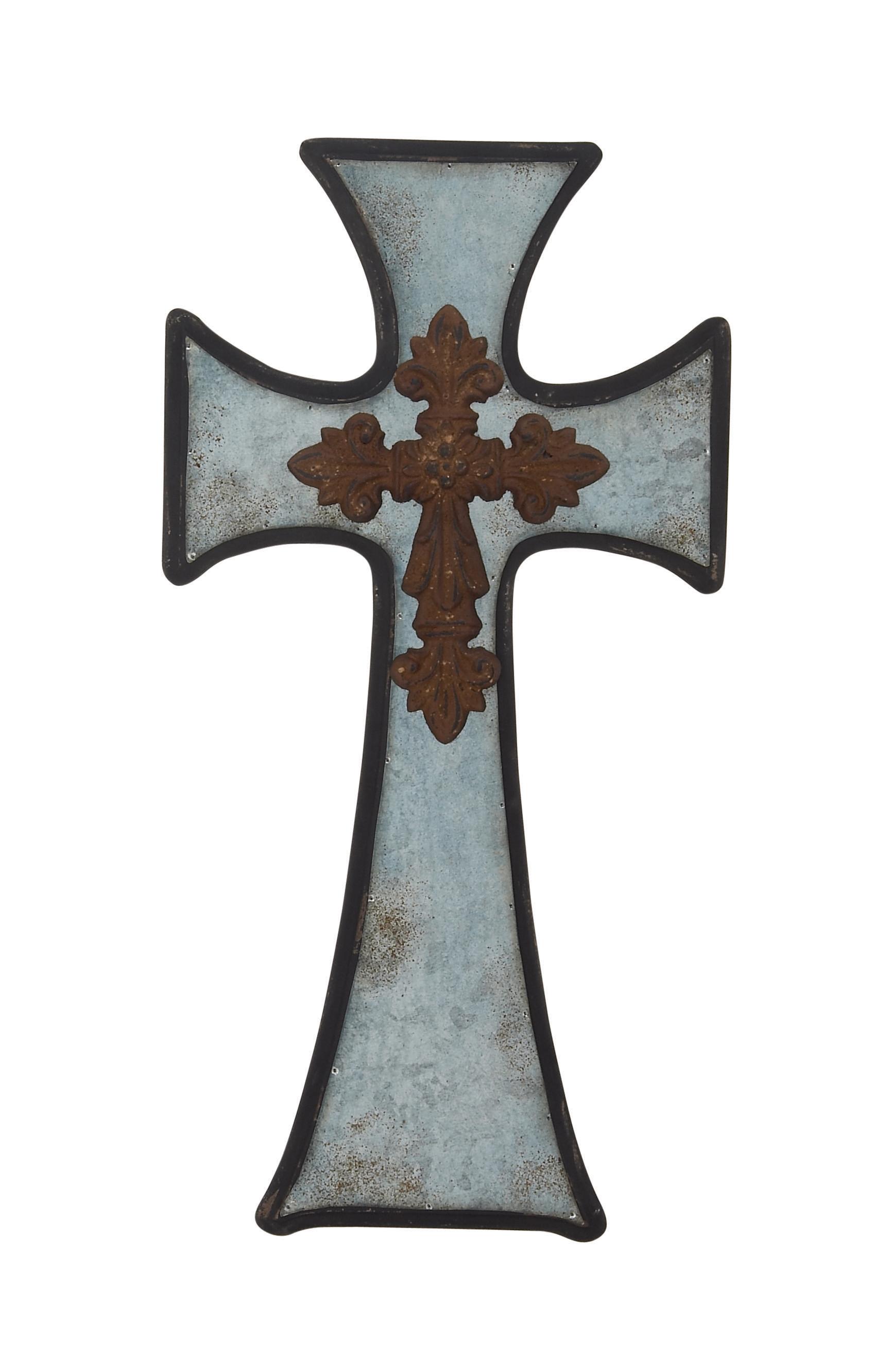 Blue Pine wood Traditional Wall Decor, 22" x 11" x 1"