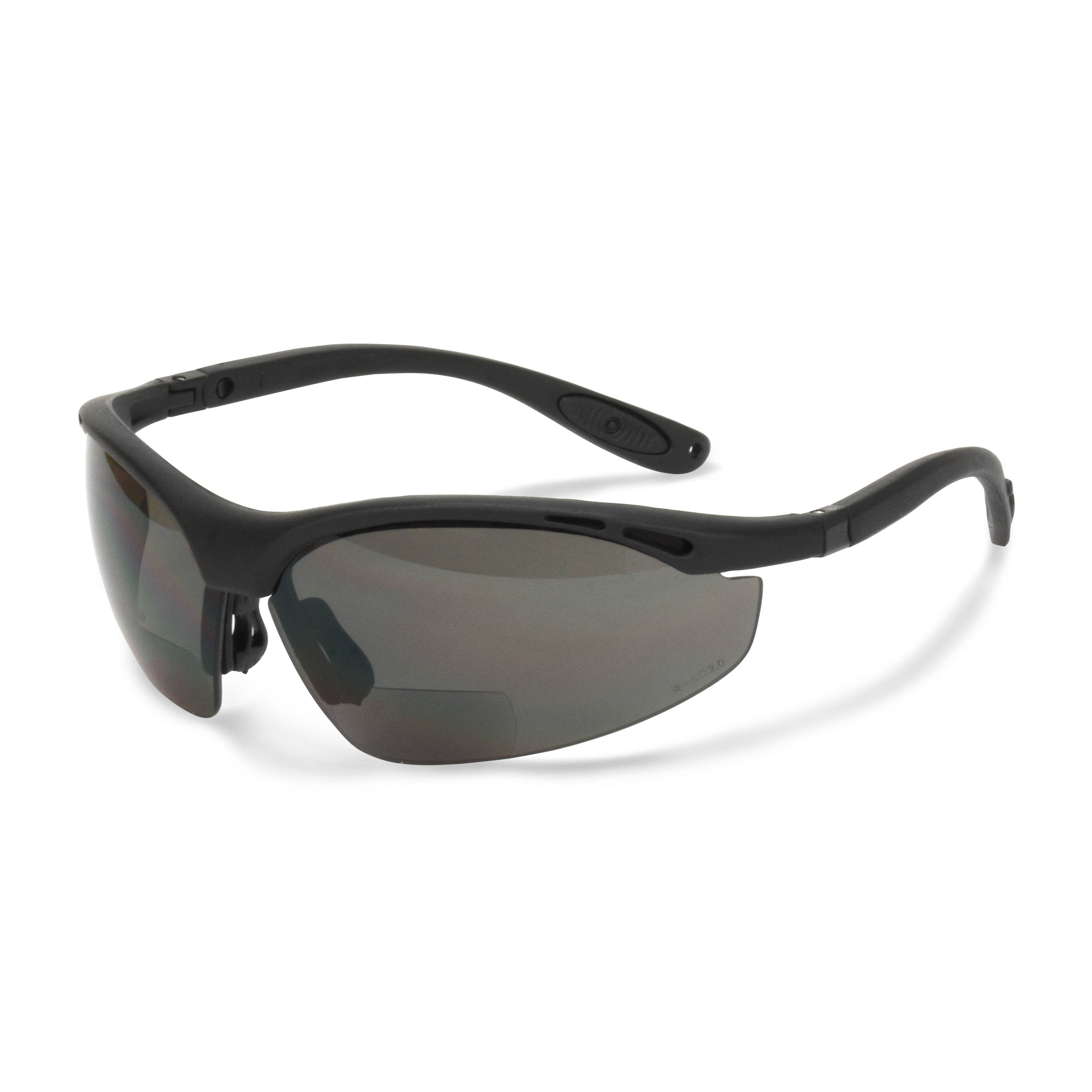 Cheaters Bi-Focal Eyewear - Black Frame - Smoke Lens - 1.5 Diopter