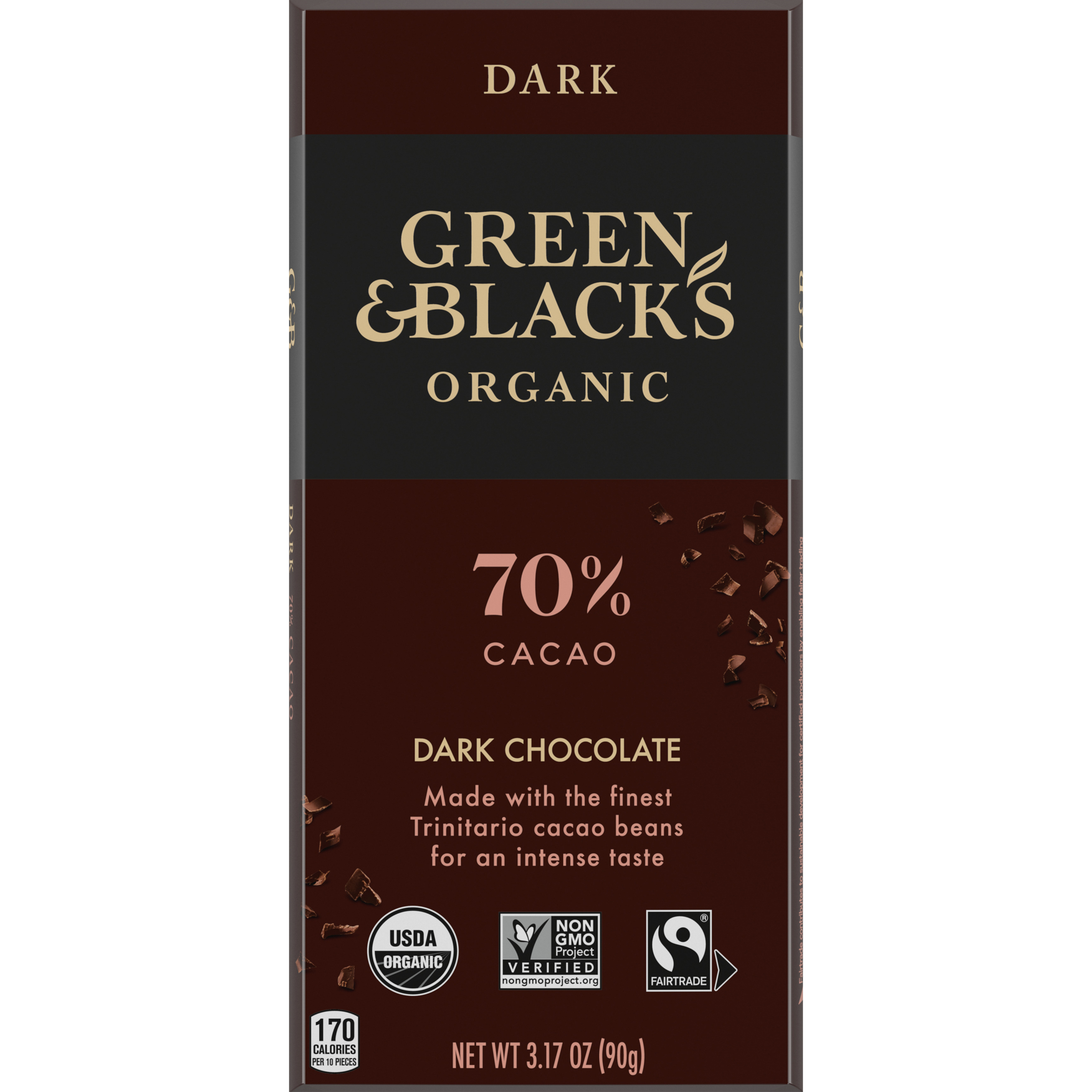 Green & Black's Organic Dark Chocolate Bar, 70% Cacao, 3.17 oz-1