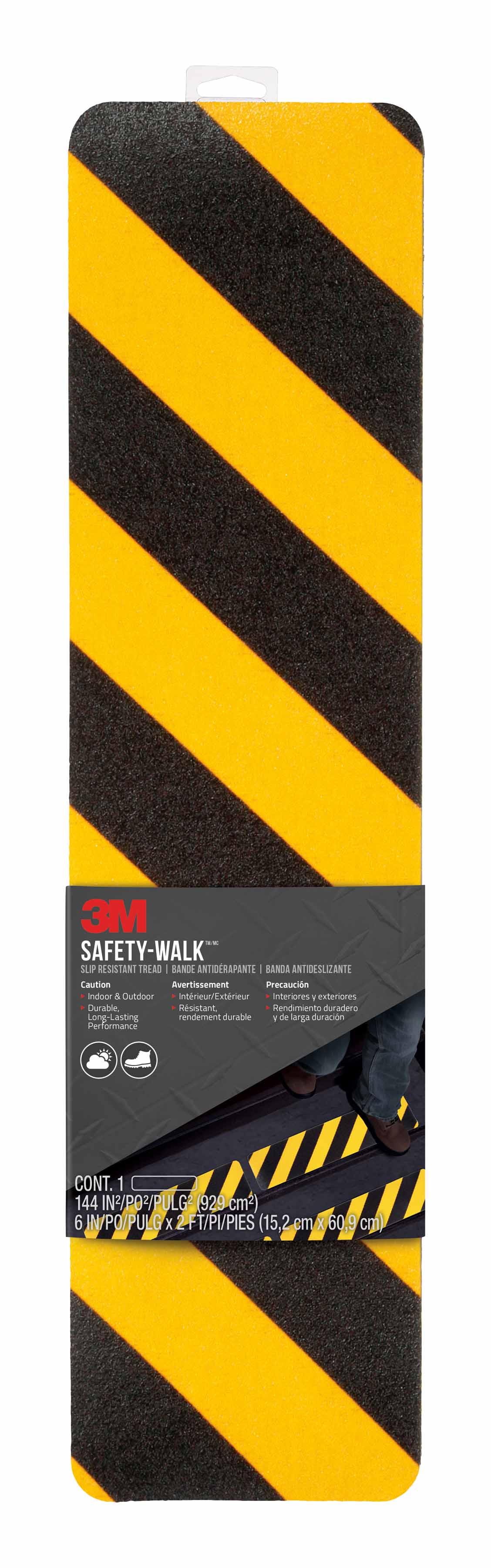 3M SAFETY-WALK SLIP RESISTANT B/Y STRIPE