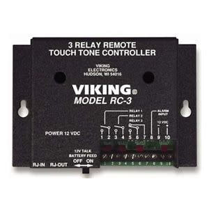 Viking Electronics RC 3 3 Relay Remote Touch Tone Controller Graybar