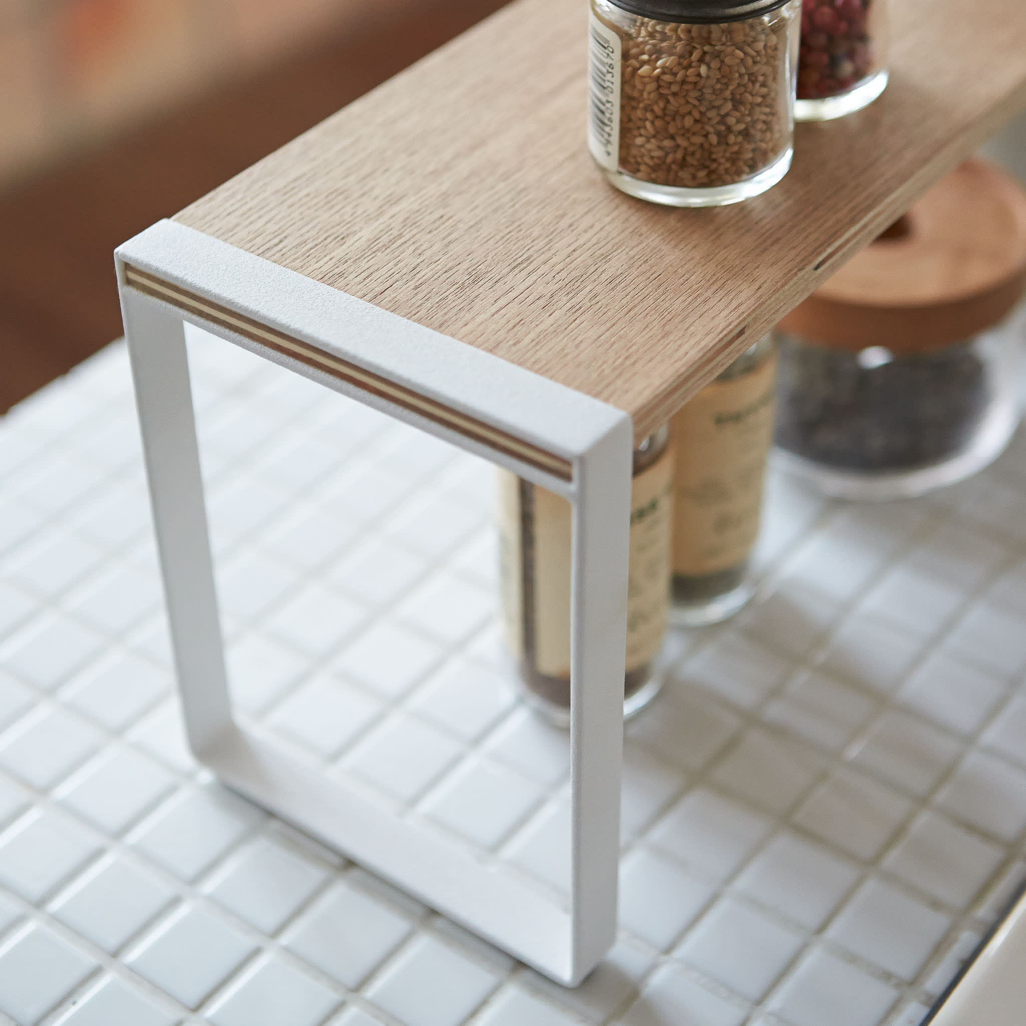 Wide Kitchen Rack : Steel-Wood Combination