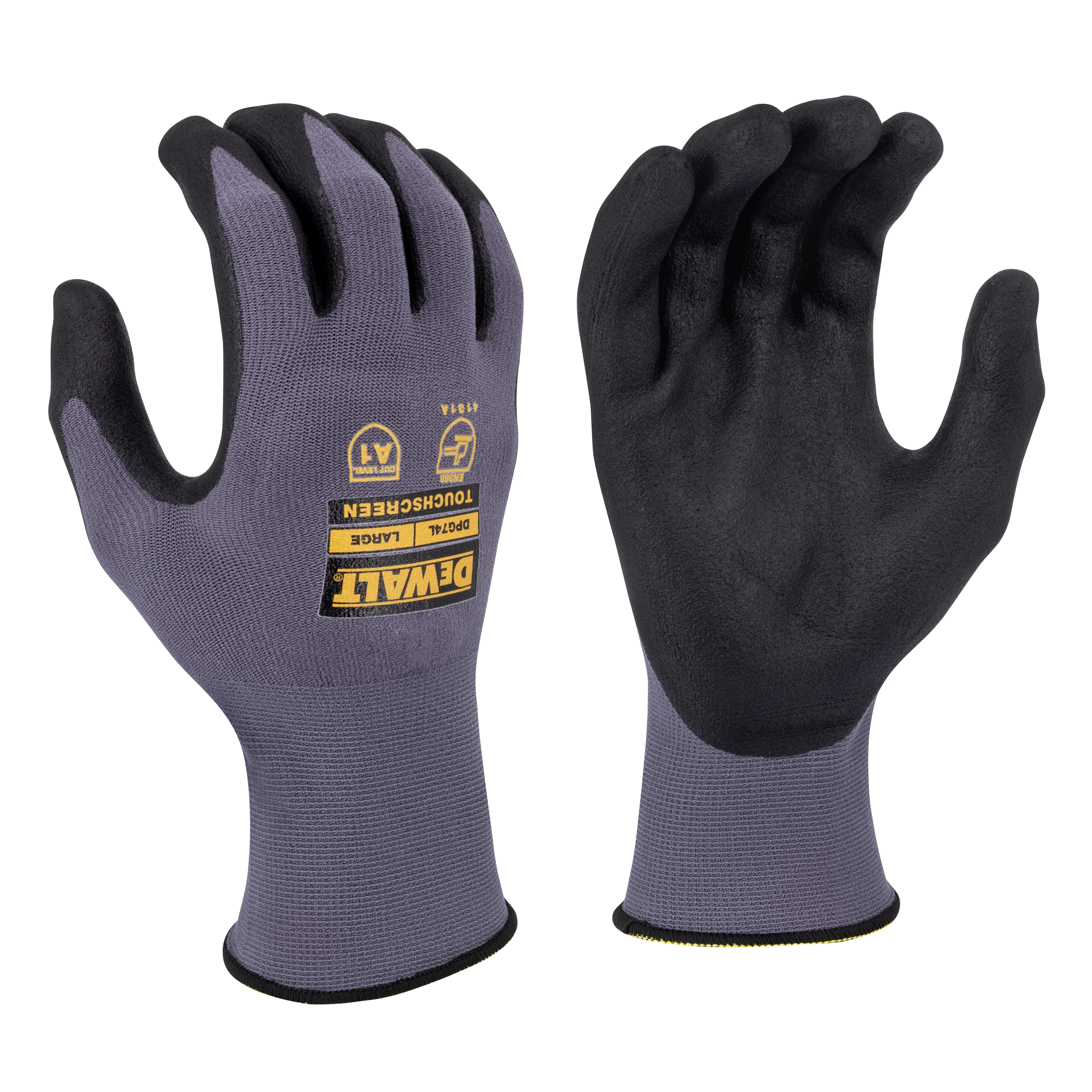 DPG74 Touchscreen Micro-Foam Nitrile A1 Cut Glove - Size L