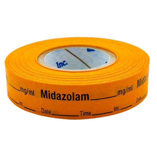 Labels Midazolam Orange - 333/Roll