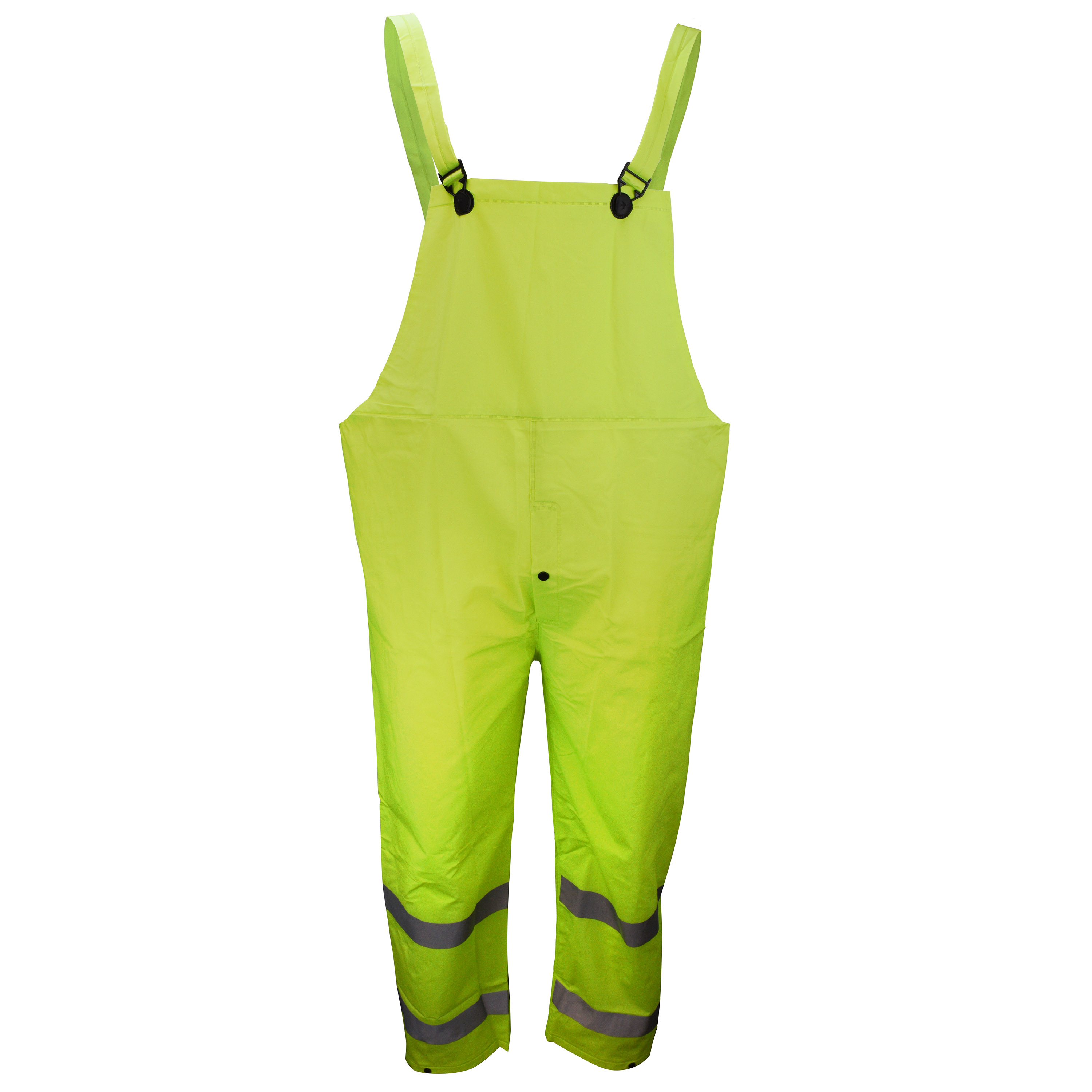 1820BTF Econo-Viz Series Bib Trouser with Fly and Reflective Tape - Hi-Vis Lime - Size 2X