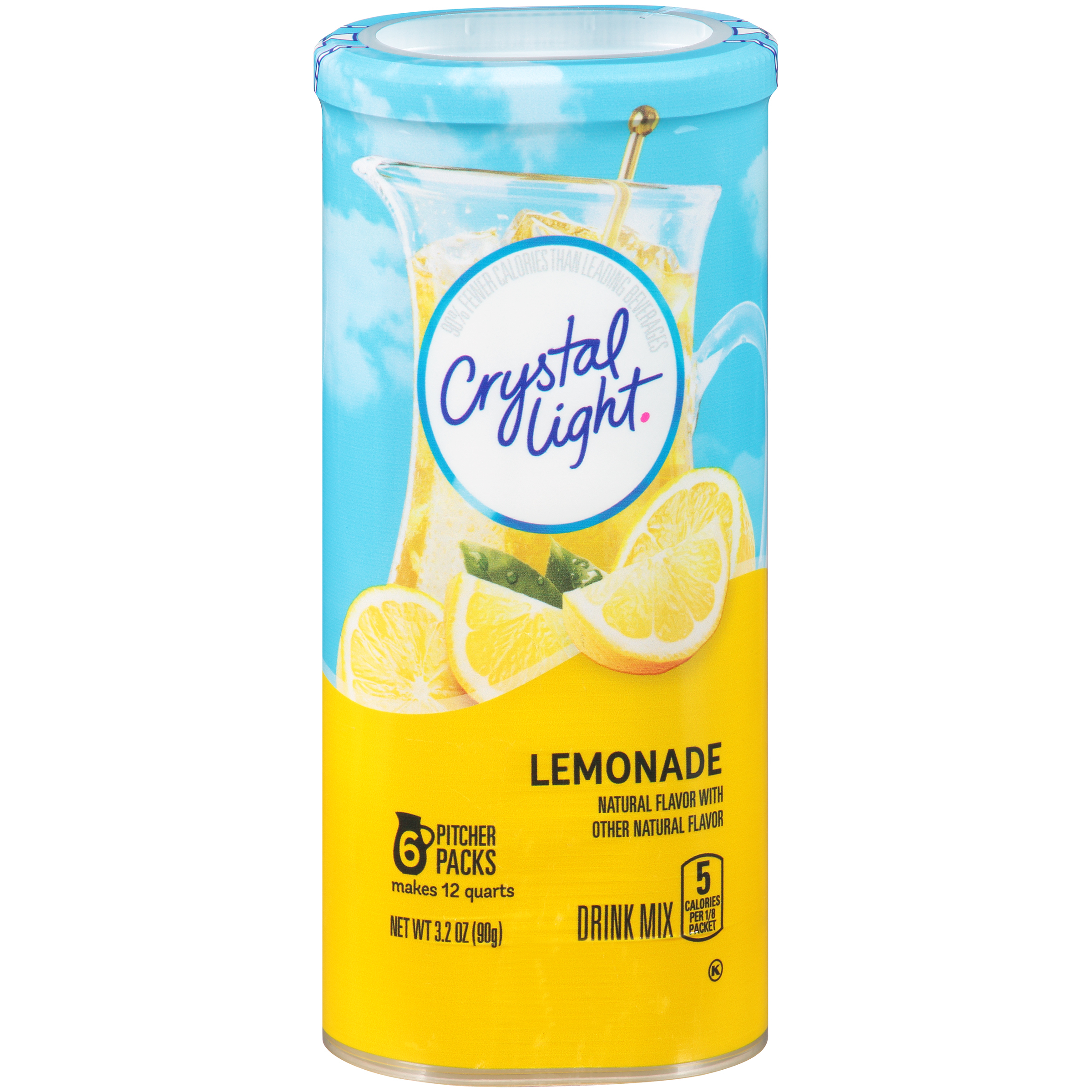 Crystal Light Lemonade Drink Mix 6 count Canister Kraft Recipes