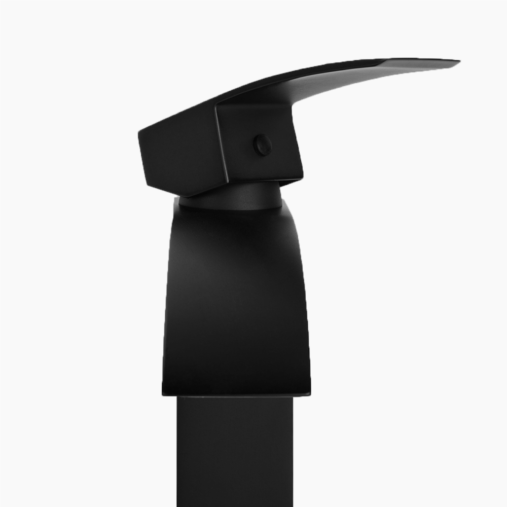 VIGO Satro Single Handle SingleHole Bathroom Faucet in Matte Black