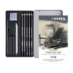 REMBRANDT ARTIST PENCILS CHARCOAL SKETCHING TIN 11CT ASST