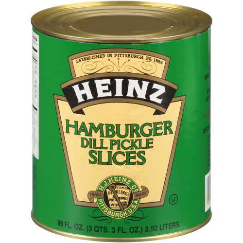  HEINZ Hamburger Cut Dill Pickles #10 Can, 6.9 Lb. (Pack of 6) 