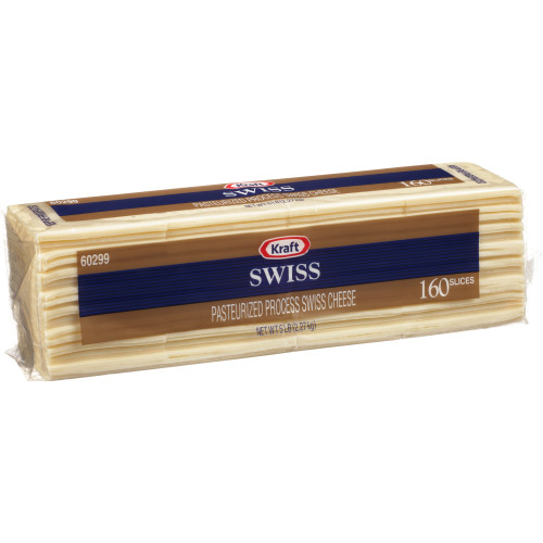 KRAFT Swiss Sliced Cheese (160 Slices), 5 lb. (Pack of 4) Kraft Heinz