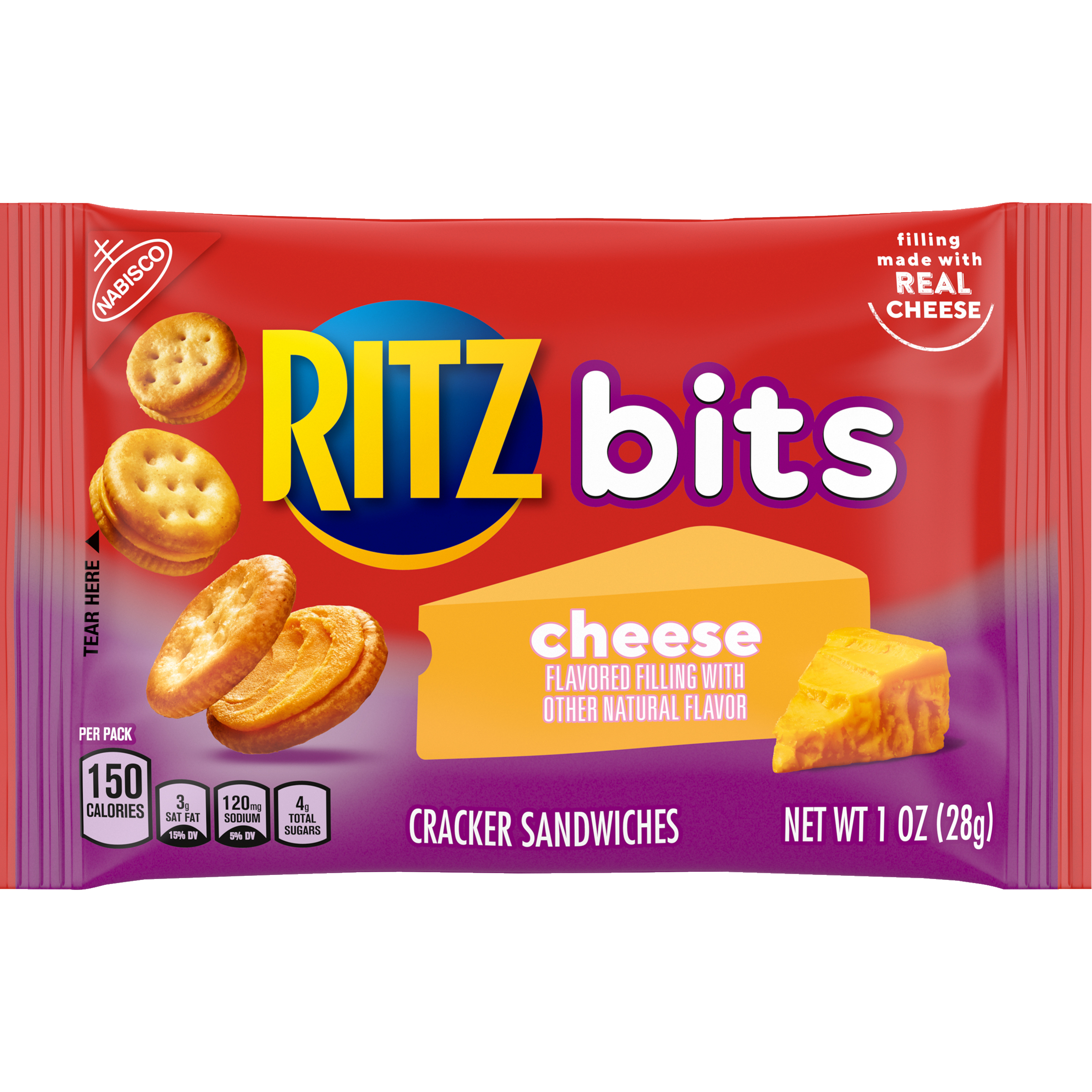 RITZ Bits Cheese Sandwich Crackers, 12 Snack Packs-3