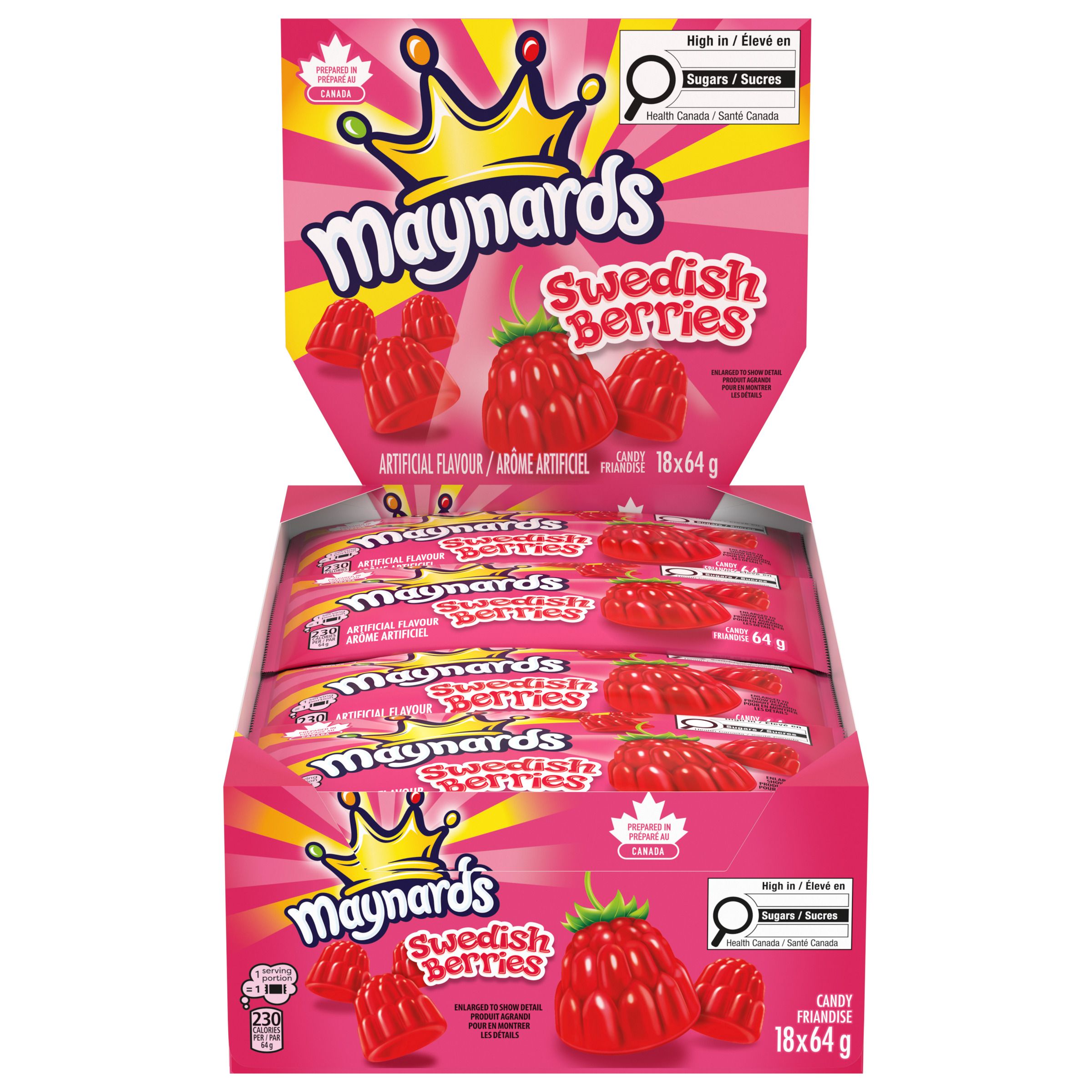 Friandise gélifiée Maynards Swedish Berries, 64 g (Emballage de 18)-2