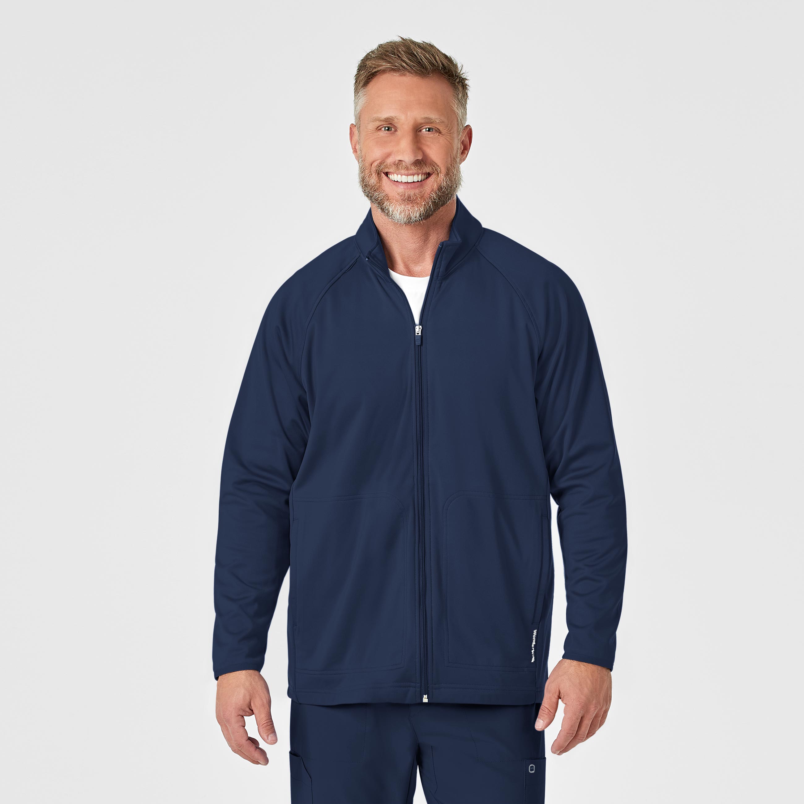 Wink Layers 8309 Men&#8216;s Lightweight Fleece Full Zip Medical Scrub Jacket-Wonder Wink