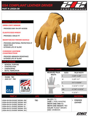 Product Sheet for LDGSA-08