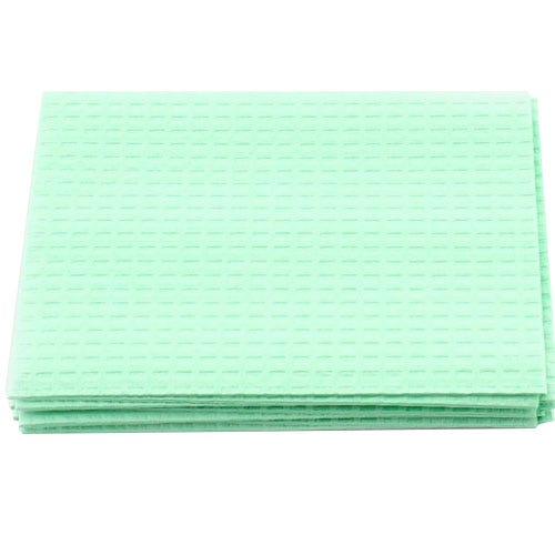 Patient Towel Tissue/Poly 13" x 18" 3-Ply Green - 500/Case