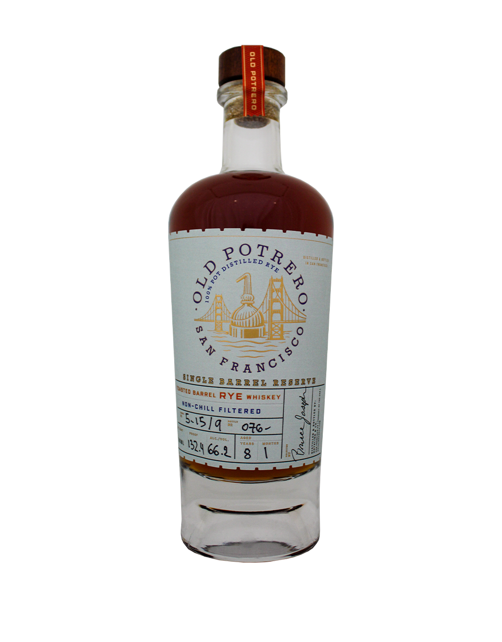 OLD POTRERO SINGLE BARREL RESERVE TOASTED BARREL RYE WHISKEY S2B17