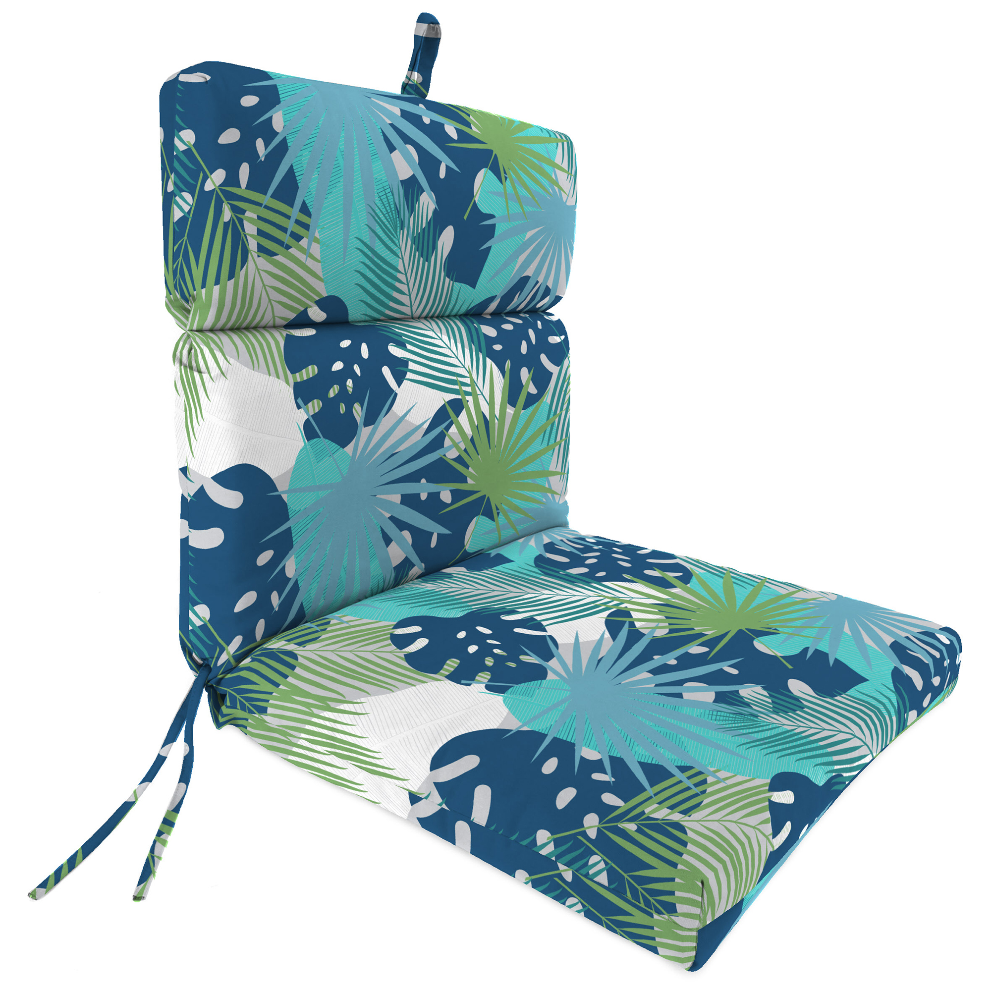 New Outdoor Dining Lounge Chair Cushion with Ties and Loop 22" x 44", UV Treated - Picture 12 of 24