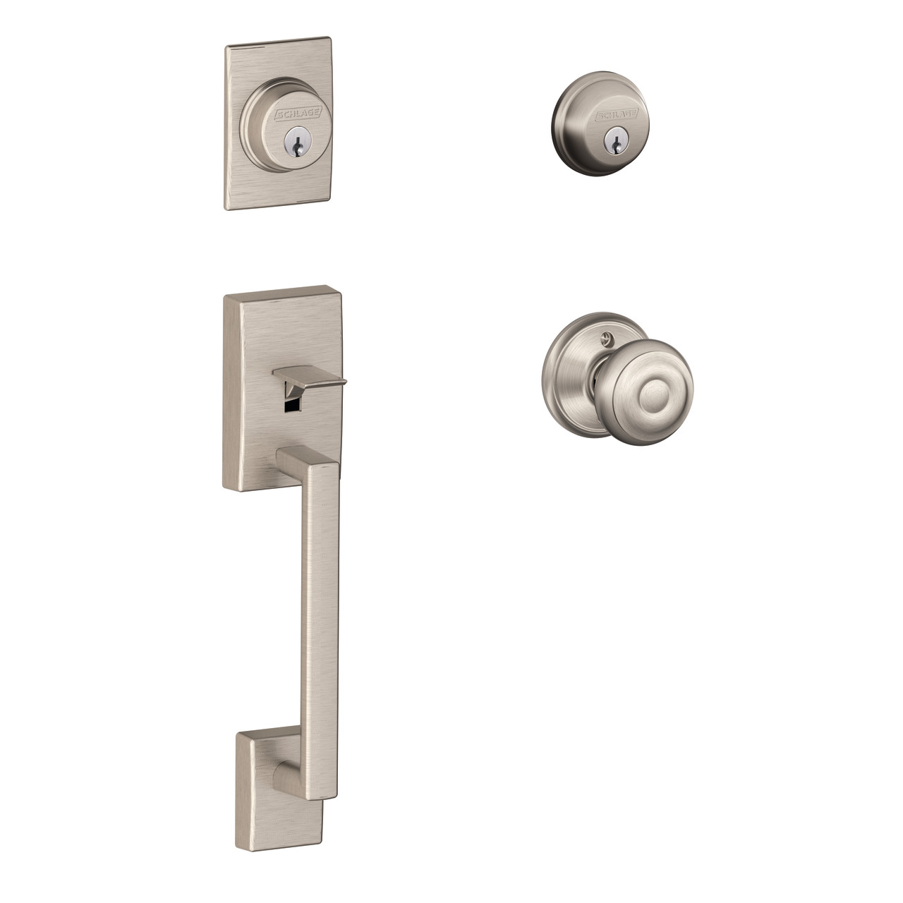 Double Cylinder Handleset and Georgian Knob