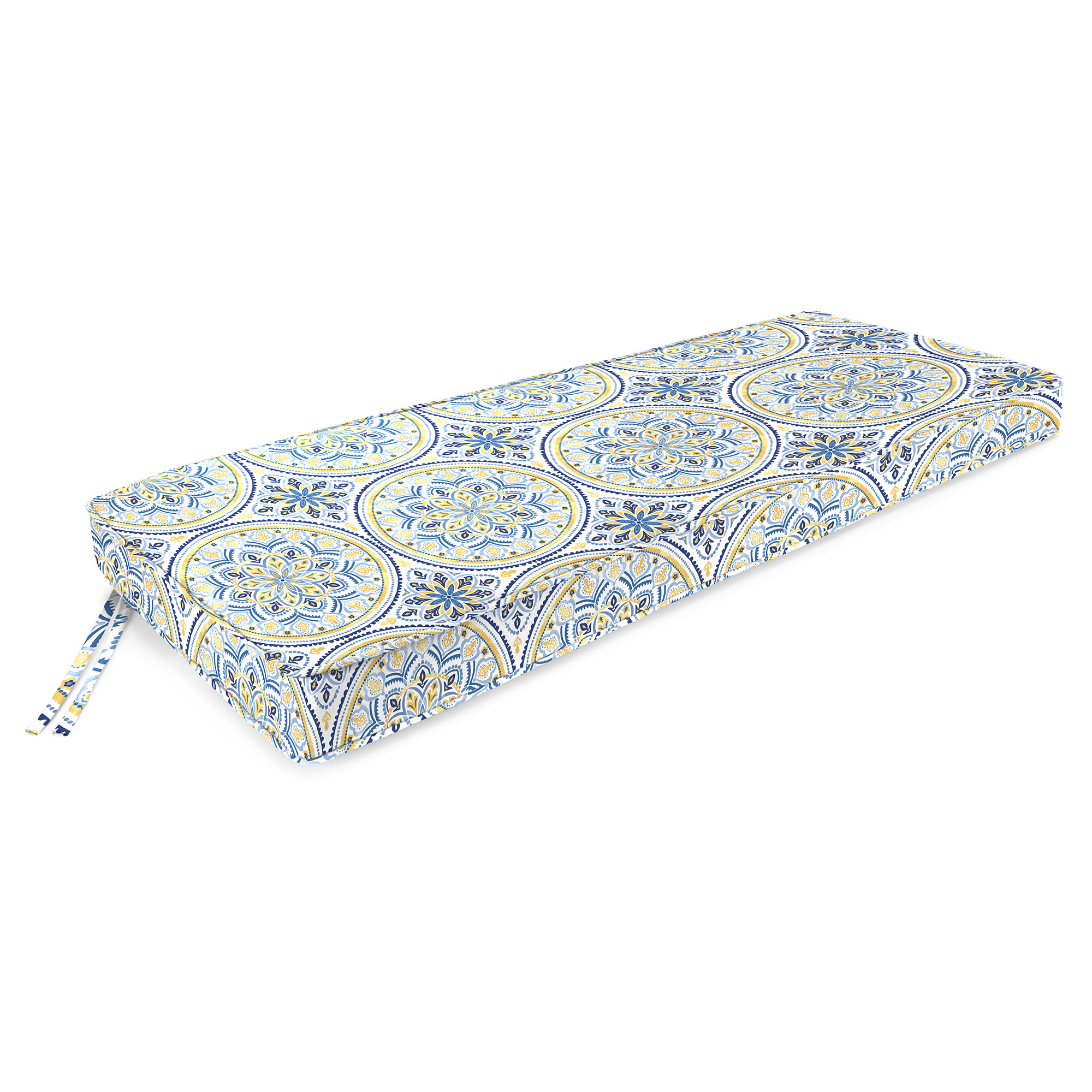 New Outdoor Settee Swing Bench Cushion with Ties and Welt 47" x 17", UV Treated - Picture 11 of 16