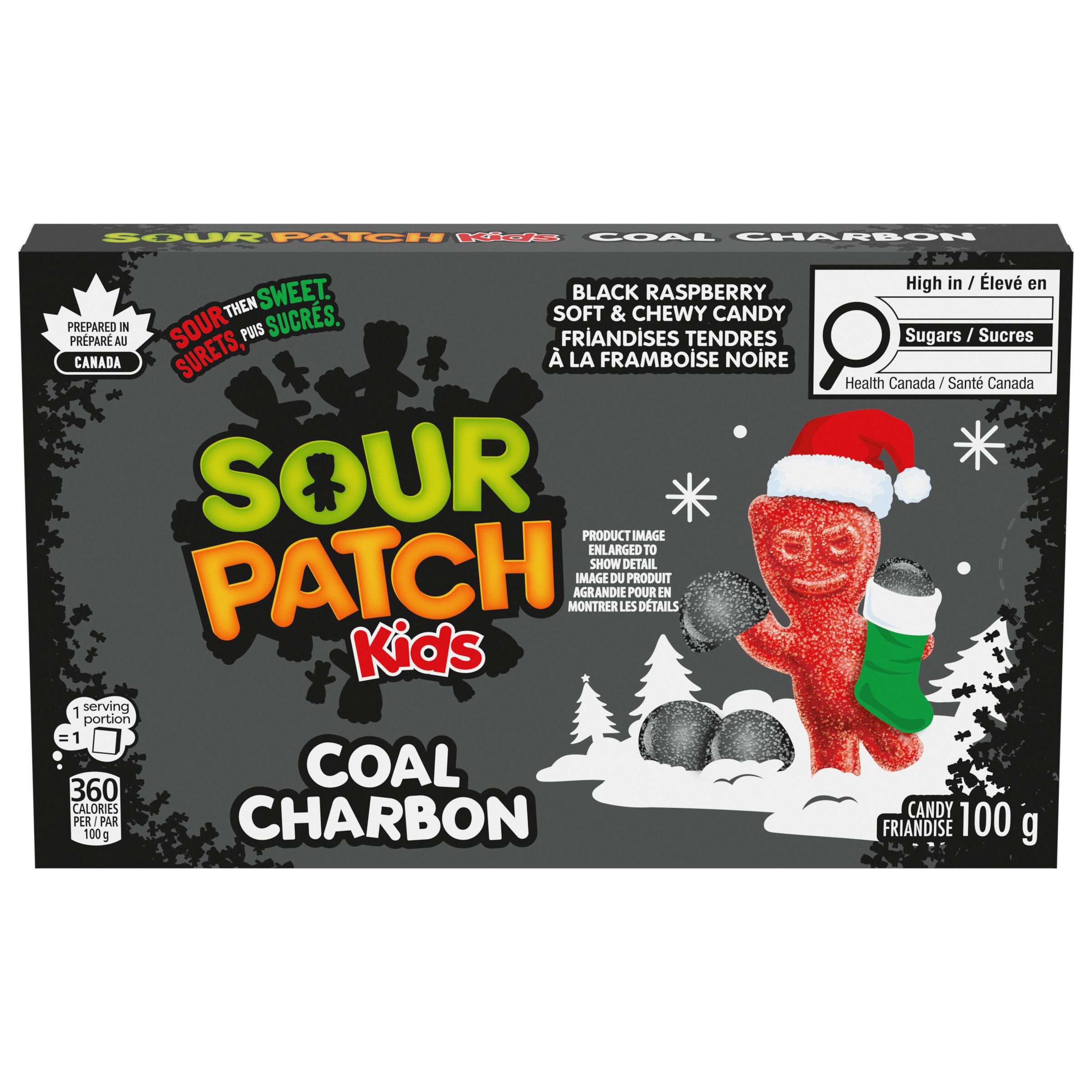 MAYNARDS Sour Patch Kids Coal Black Raspberry Christmas Candy (100 g)-0