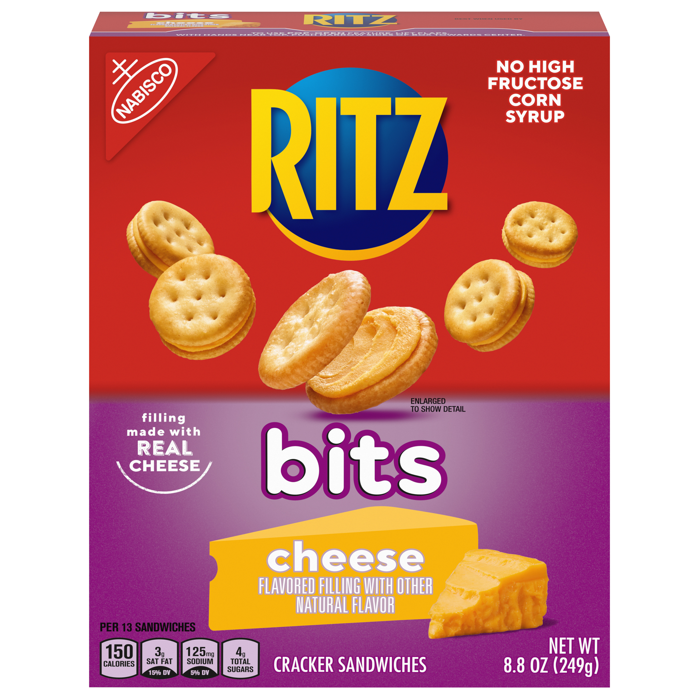 RITZ Bits Cheese Sandwich Crackers, 8.8 oz-thumbnail-0