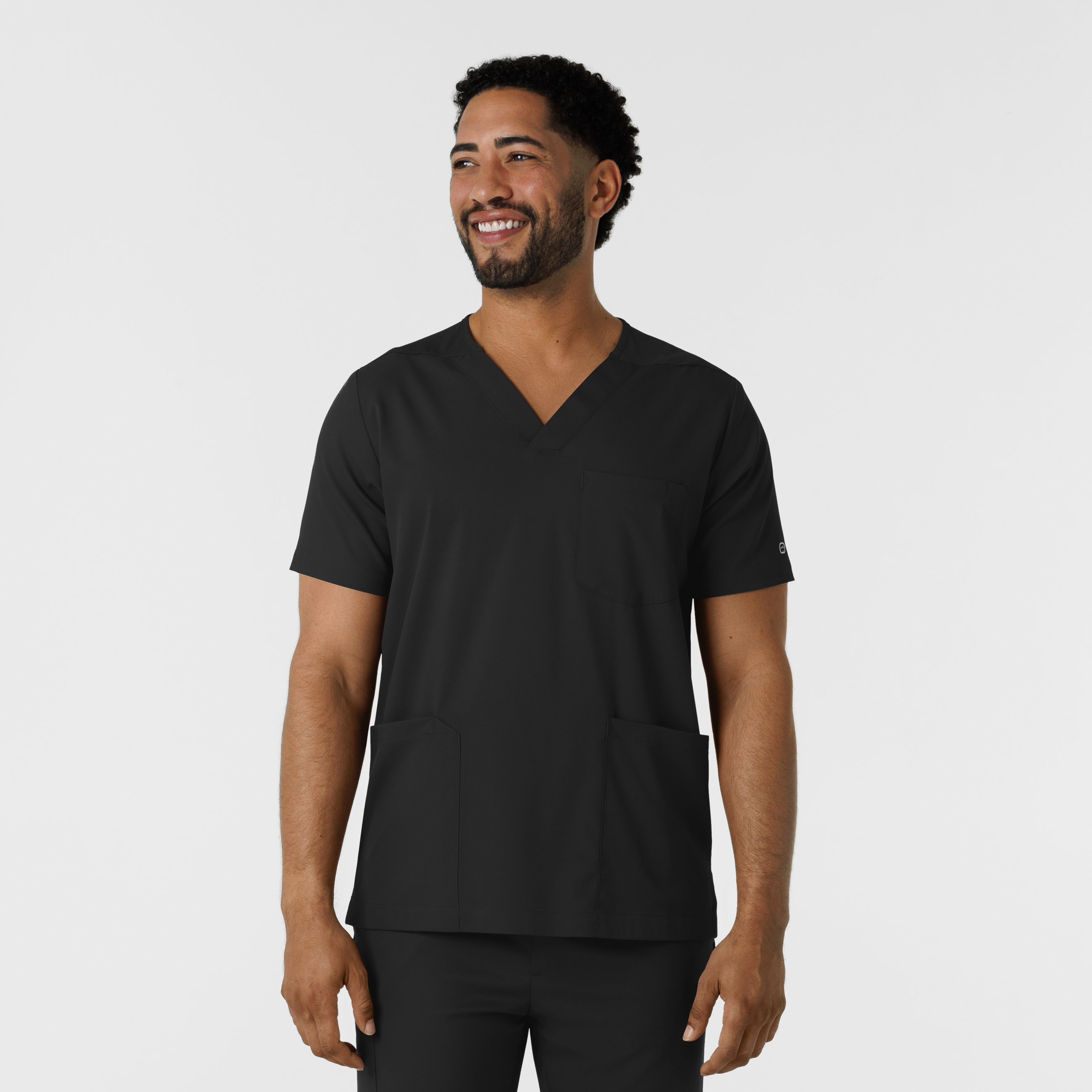 Boundless Men&#39;s Multi Pocket V&#45;Neck Scrub Top-Wonder Wink