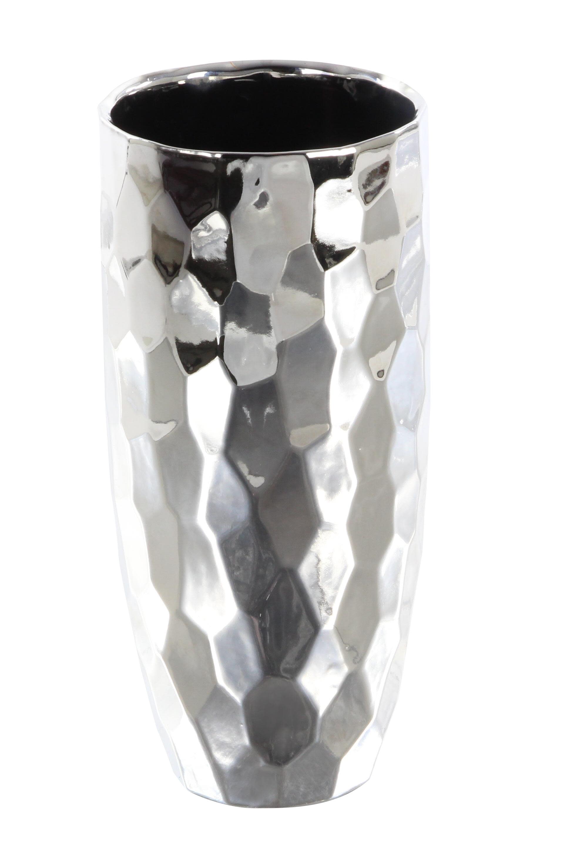Silver Ceramic  Vase,