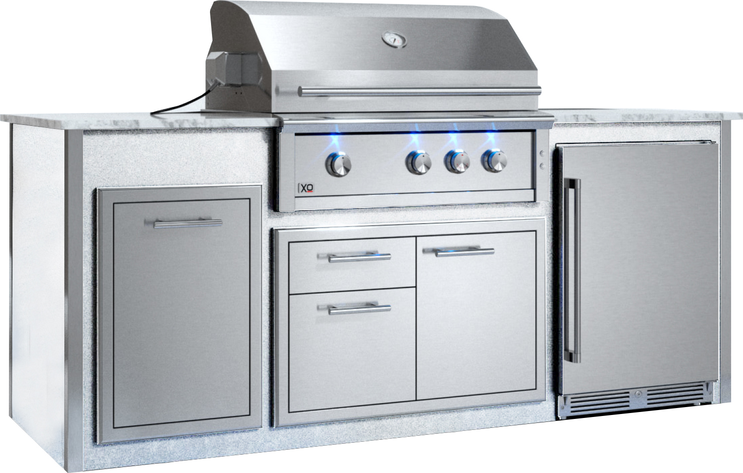 XO Appliances Factory Assembled, Appliance Ready Designer Island
