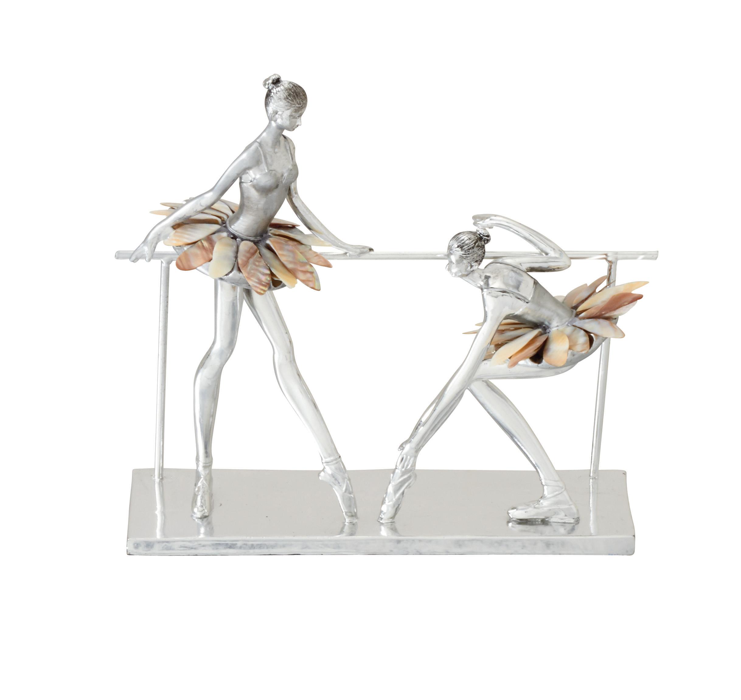Silver Polystone  Sculpture, 12" x 4" x 11"