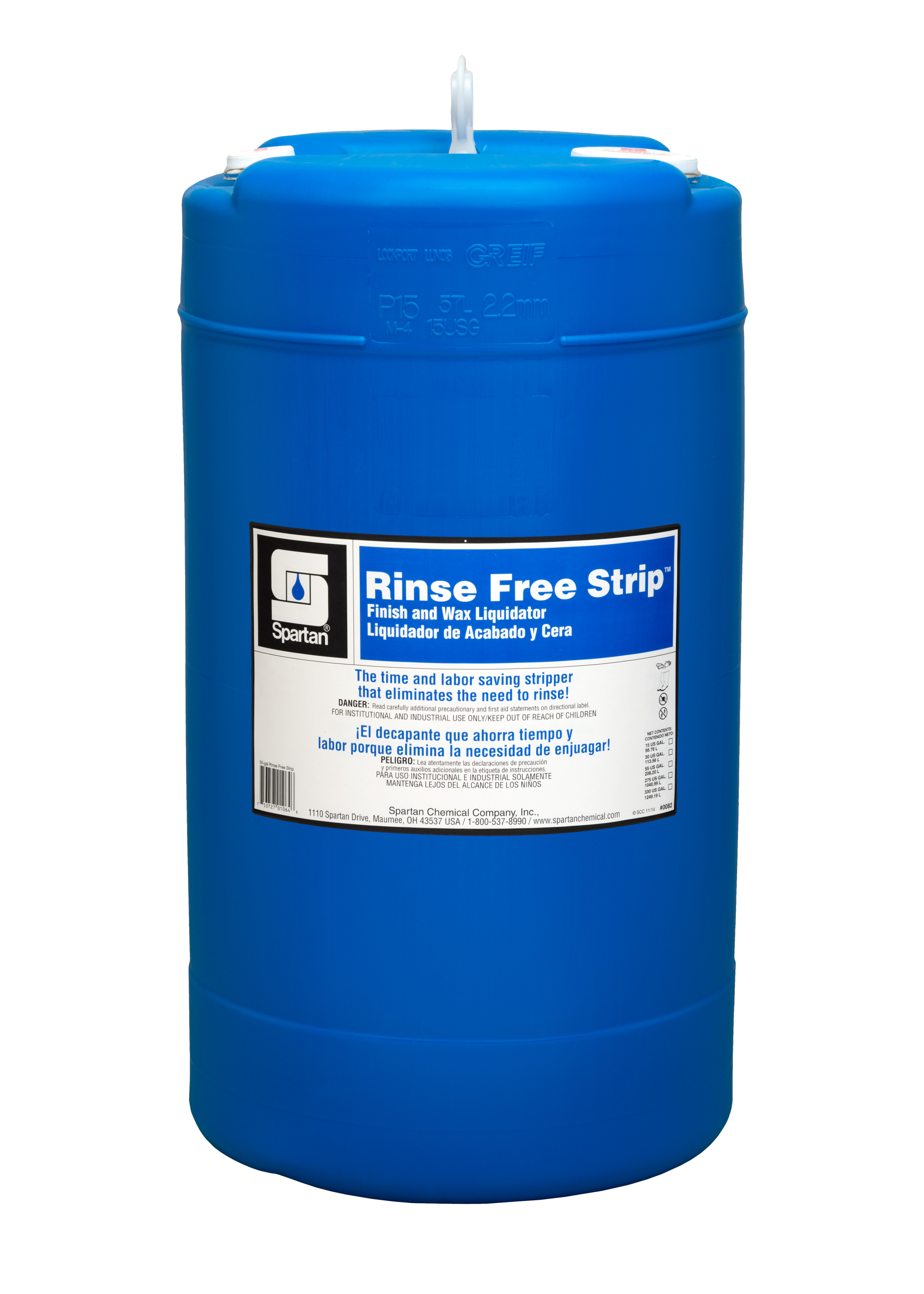 Spartan Chemical Company Rinse Free Strip, 15 GAL DRUM
